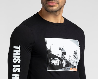 Foto 4 | Foto 4 | Playera de Cuello Redondo Negra Neo*City para Hombre