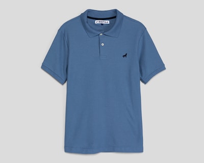 Foto 1 | Foto 1 | Playera Polo Refill Manga Corta Azul para Hombre