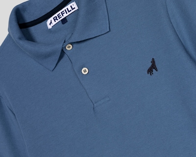 Foto 3 | Foto 3 | Playera Polo Refill Manga Corta Azul para Hombre