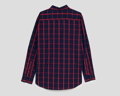 Foto 2 | Foto 2 | Camisa Casual de Algodón Refill Regular Cuello Americano a Cuadros Juvenil