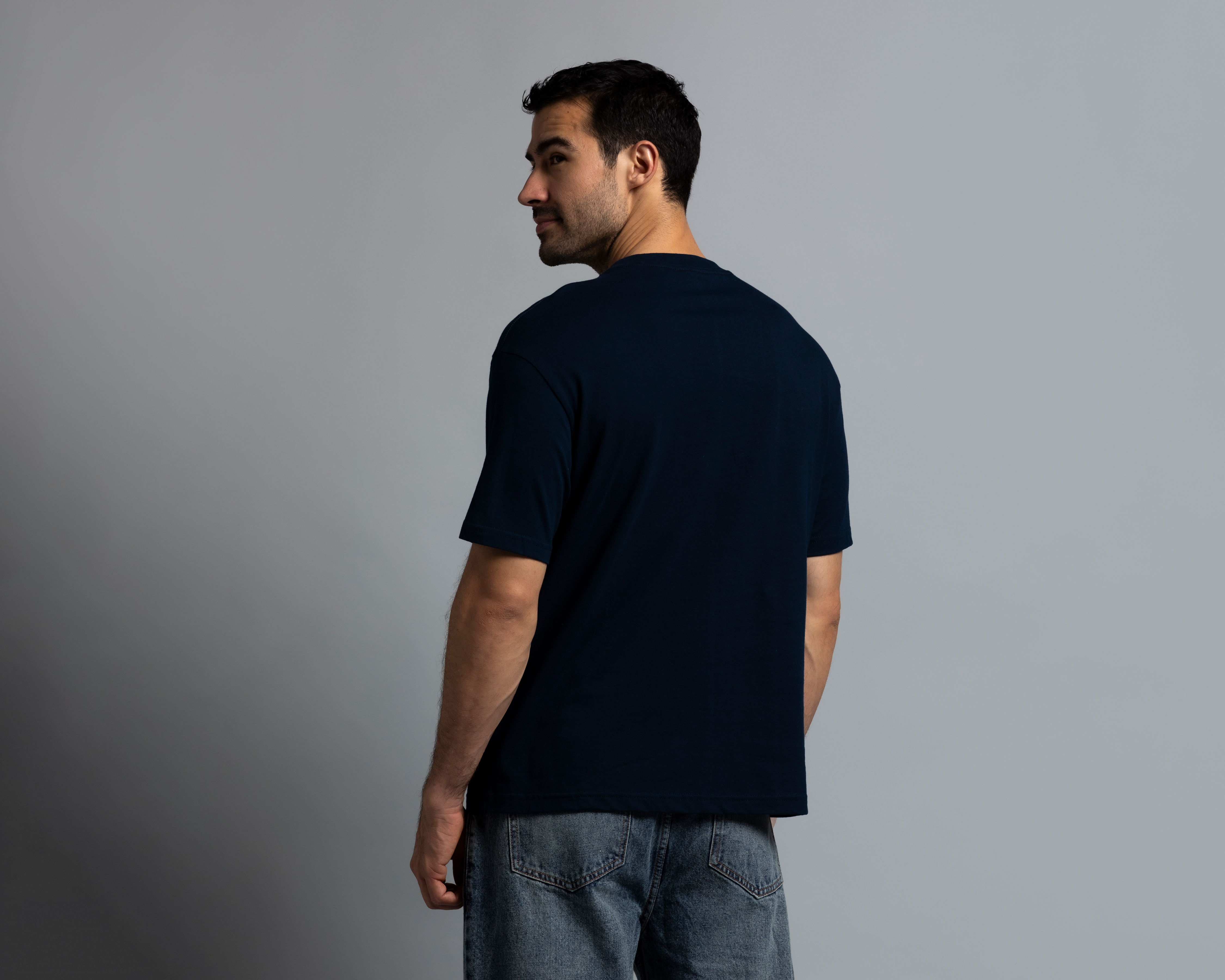 Foto 4 pulgar | Foto 3 | Playera Cuello Redondo Azul Strona para Hombre