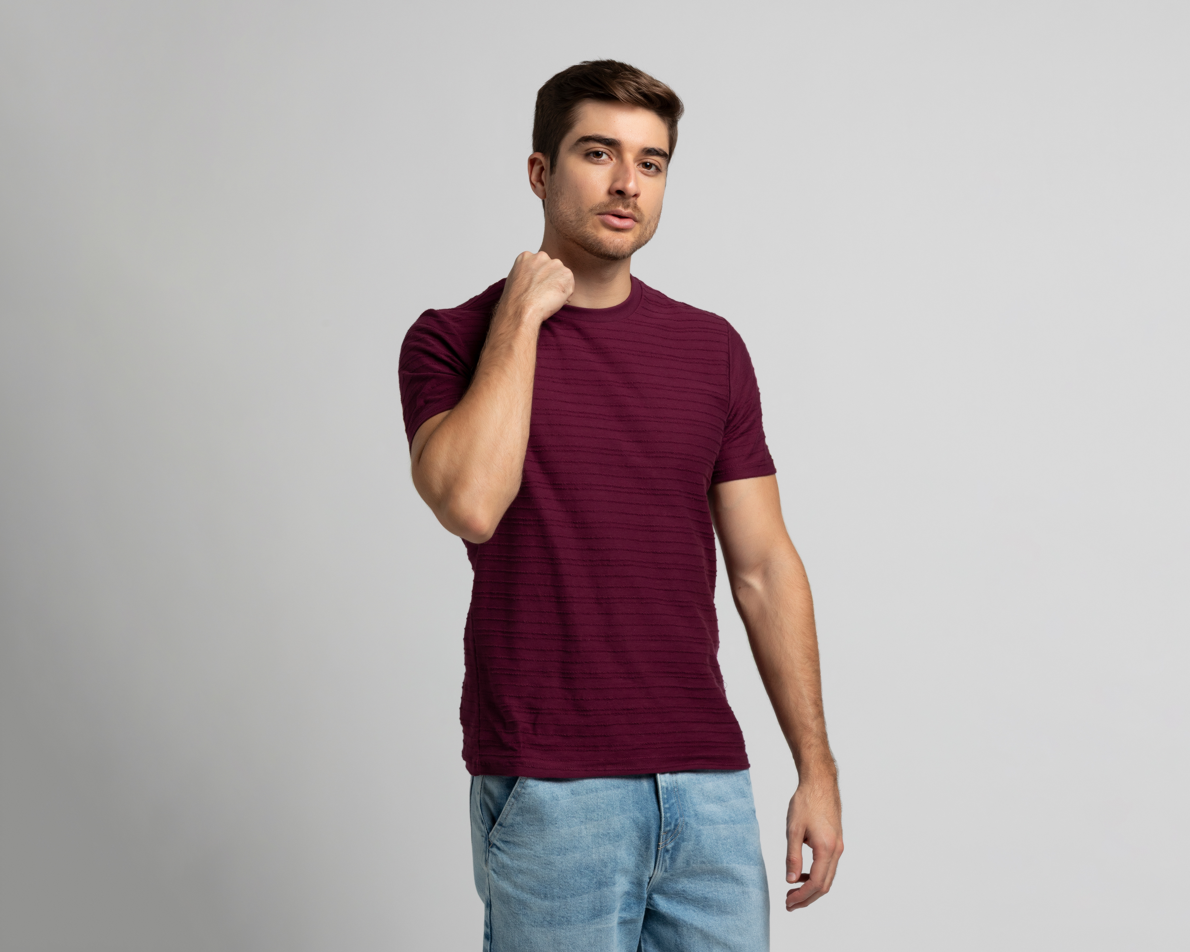 Foto 3 pulgar | Foto 2 | Playera de Cuello Redondo Tinta Strona para Hombre