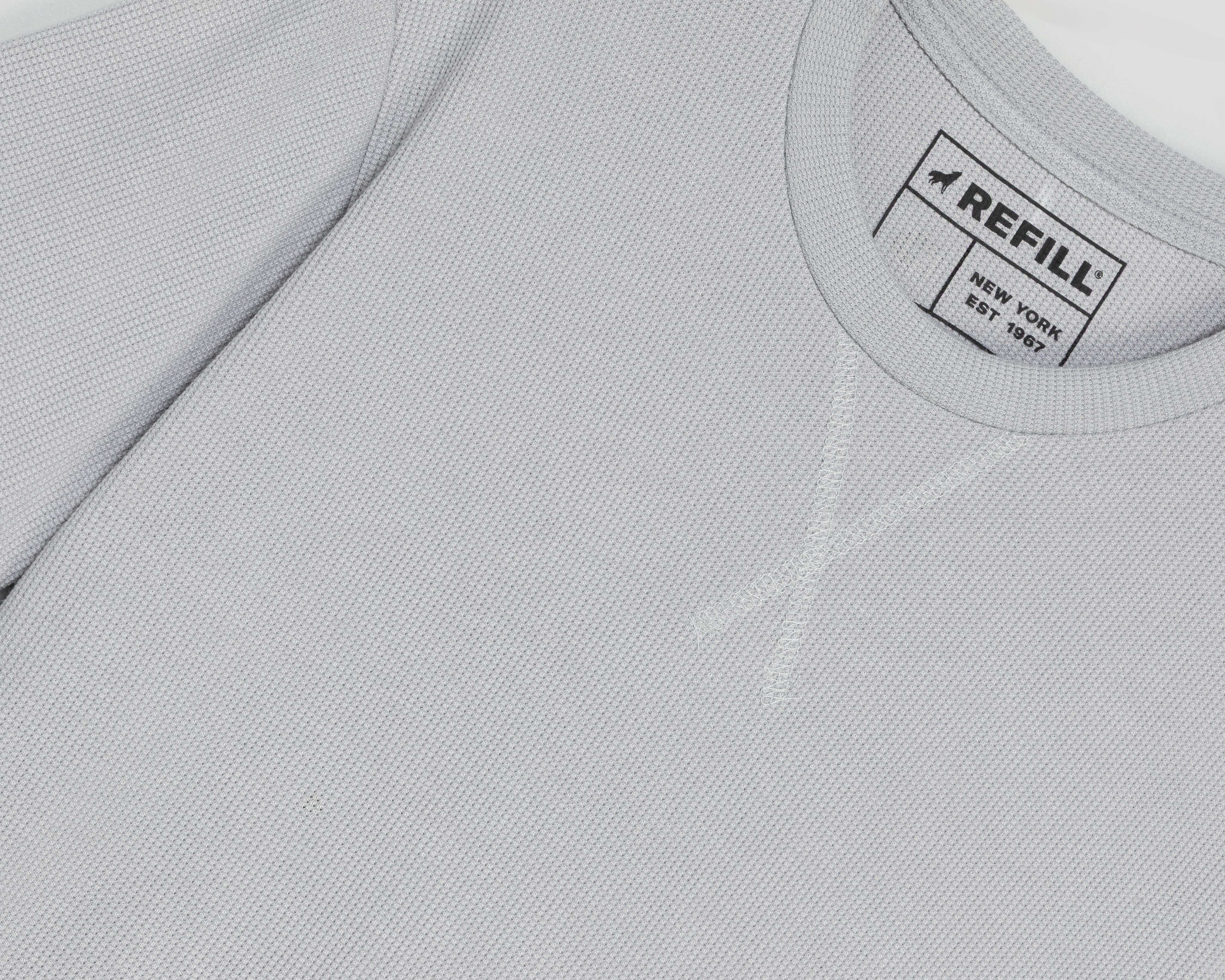 Foto 3 | Foto 3 | Playera de Cuello Redondo Gris Refill para Hombre