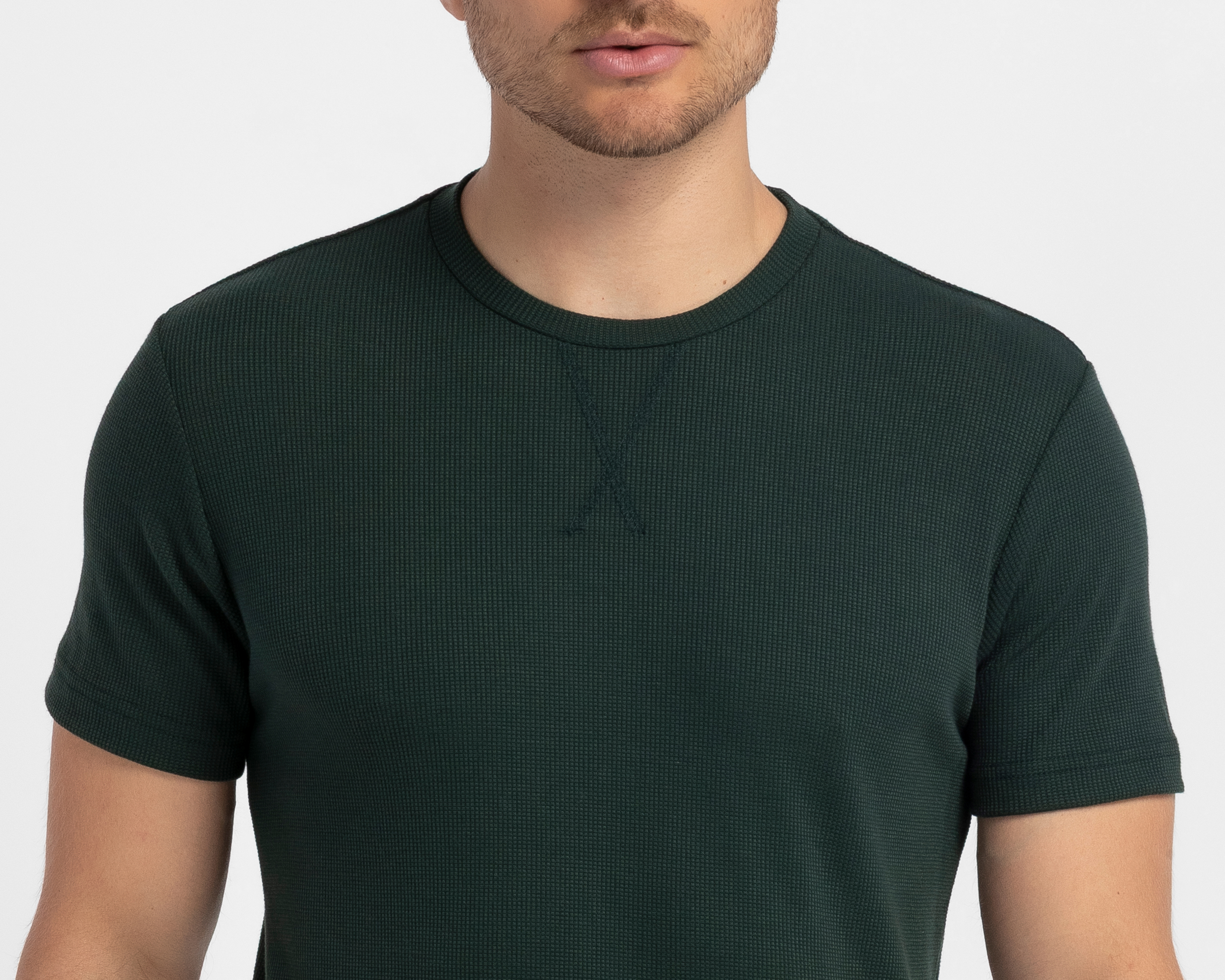 Foto 5 pulgar | Foto 4 | Playera de Cuello Redondo Verde Refill para Hombre