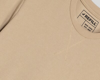 Foto 3 | Foto 3 | Playera de Cuello Redondo Beige Refill para Hombre
