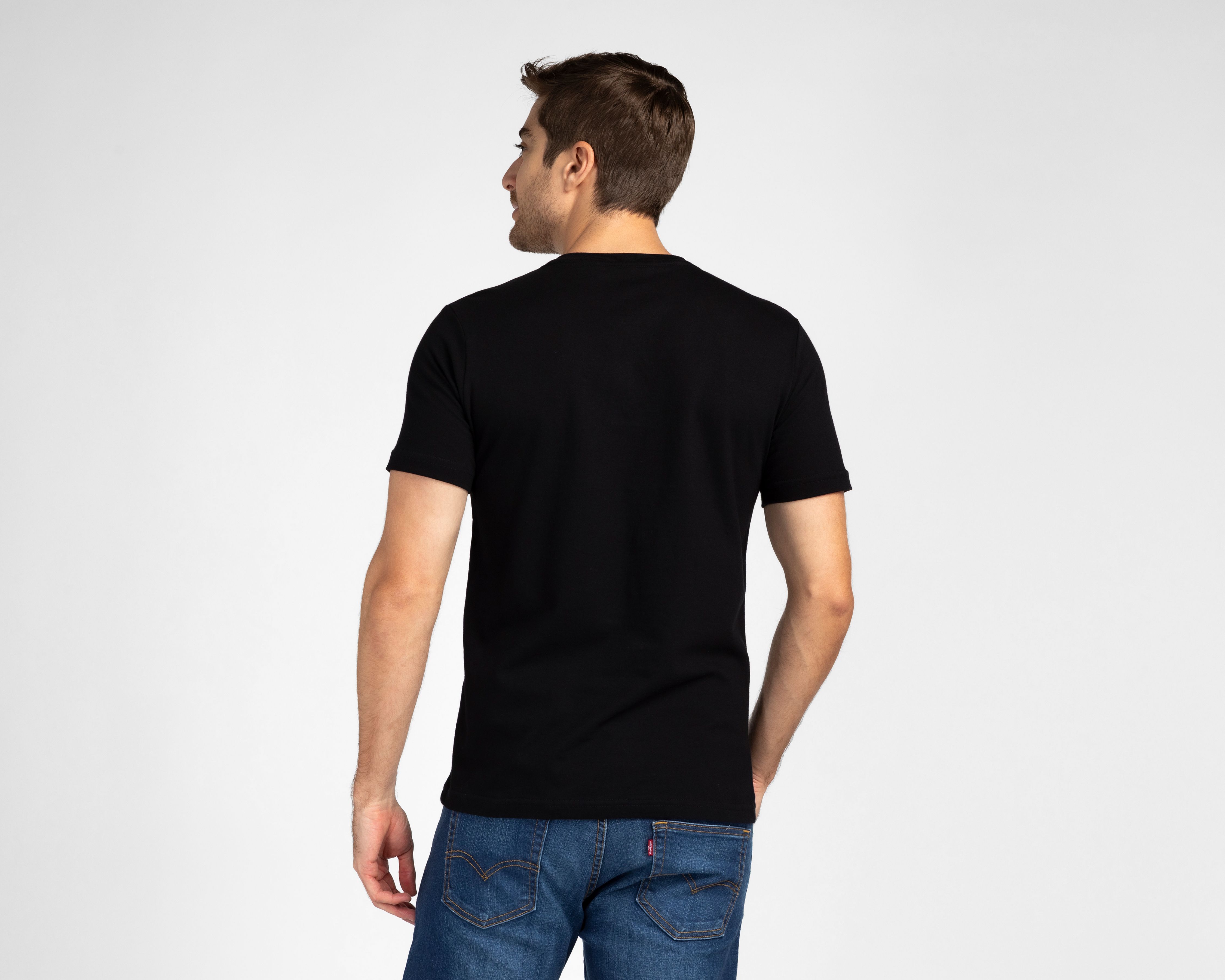 Foto 3 pulgar | Foto 2 | Playera de Cuello Redondo Negra York Team Polo Club para Hombre