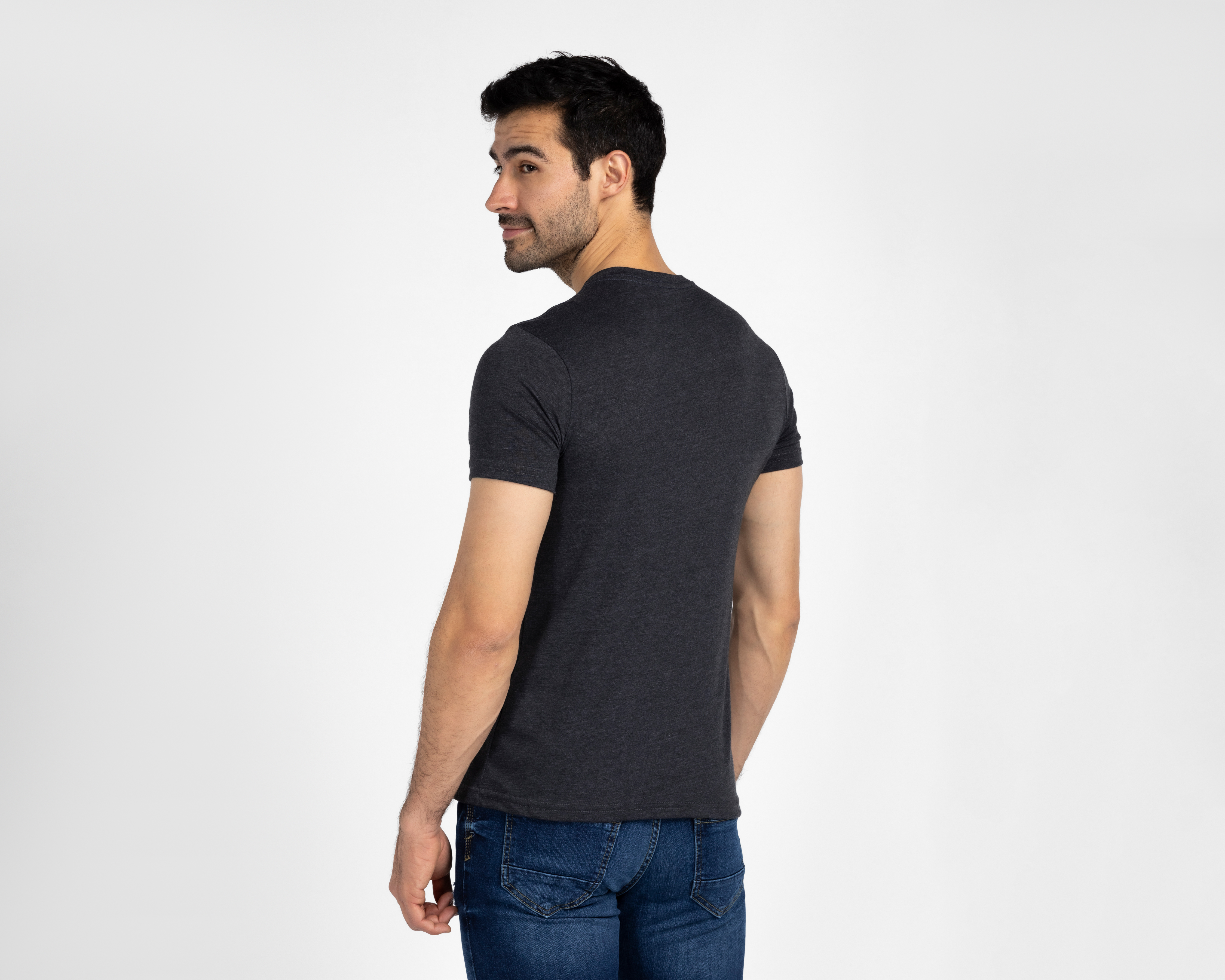 Foto 2 | Foto 2 | Playera de Cuello Redondo Gris Lucky Star para Hombre