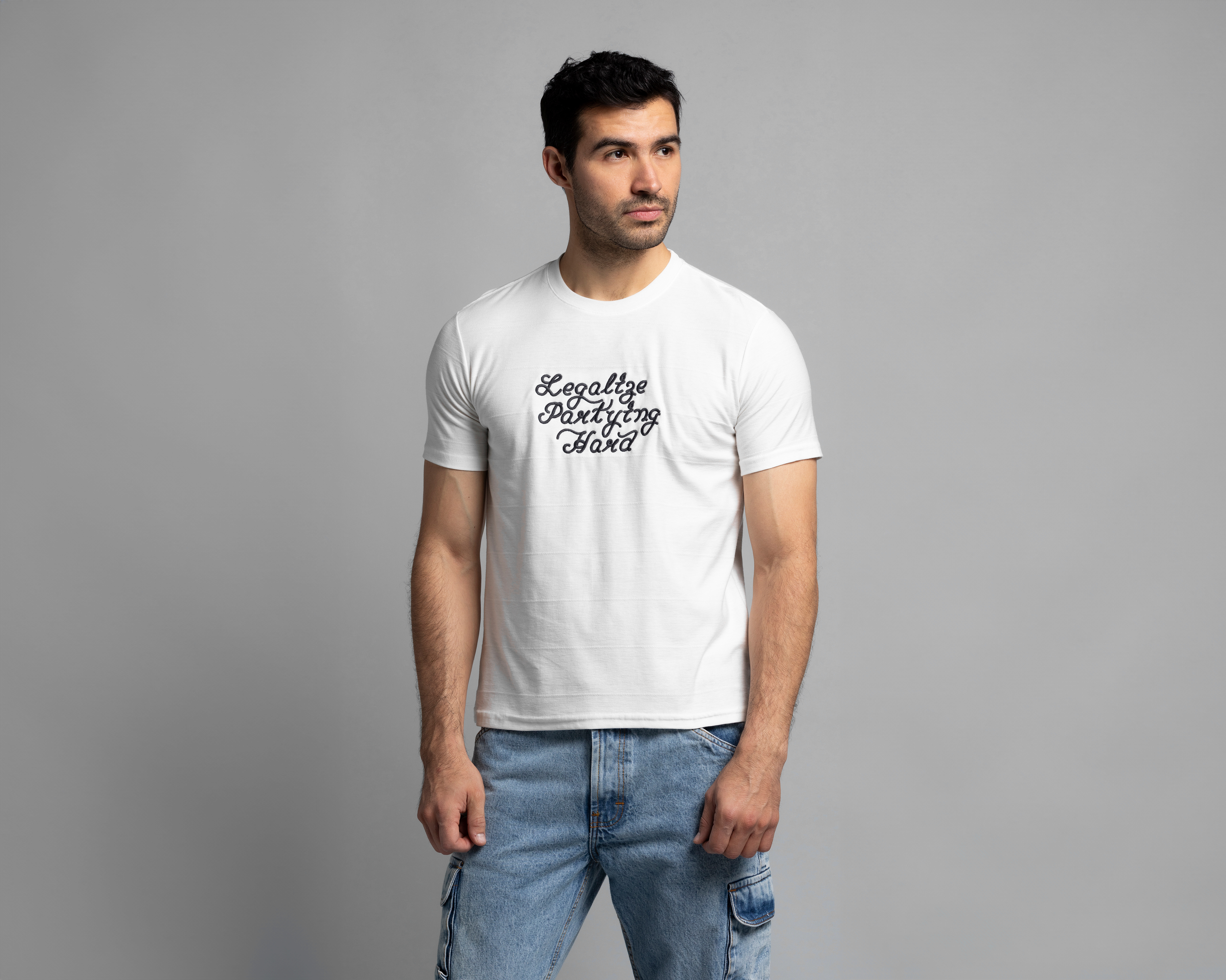 Foto 2 | Foto 2 | Playera de Cuello Redondo Blanca Strona para Hombre