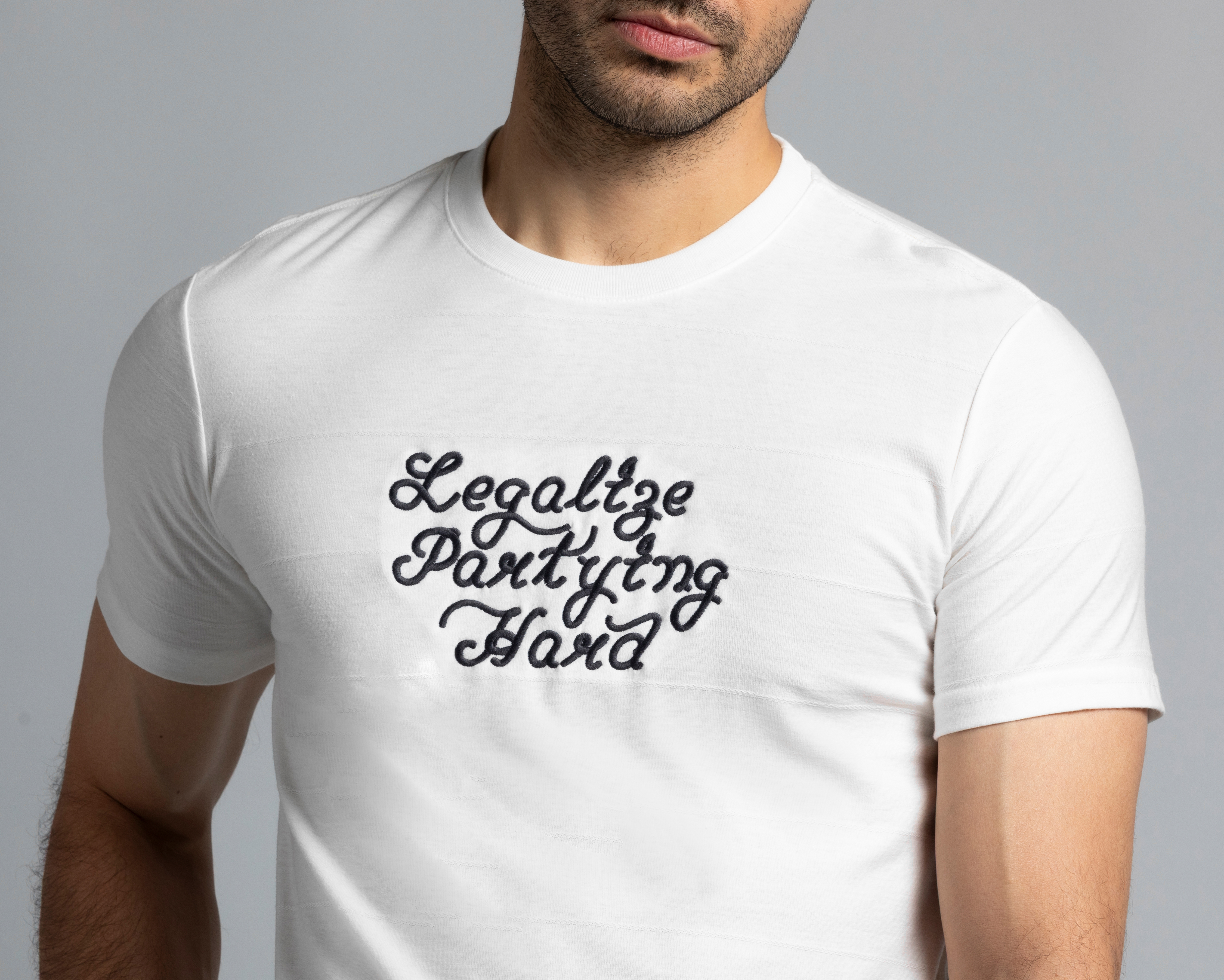 Foto 4 | Foto 4 | Playera de Cuello Redondo Blanca Strona para Hombre