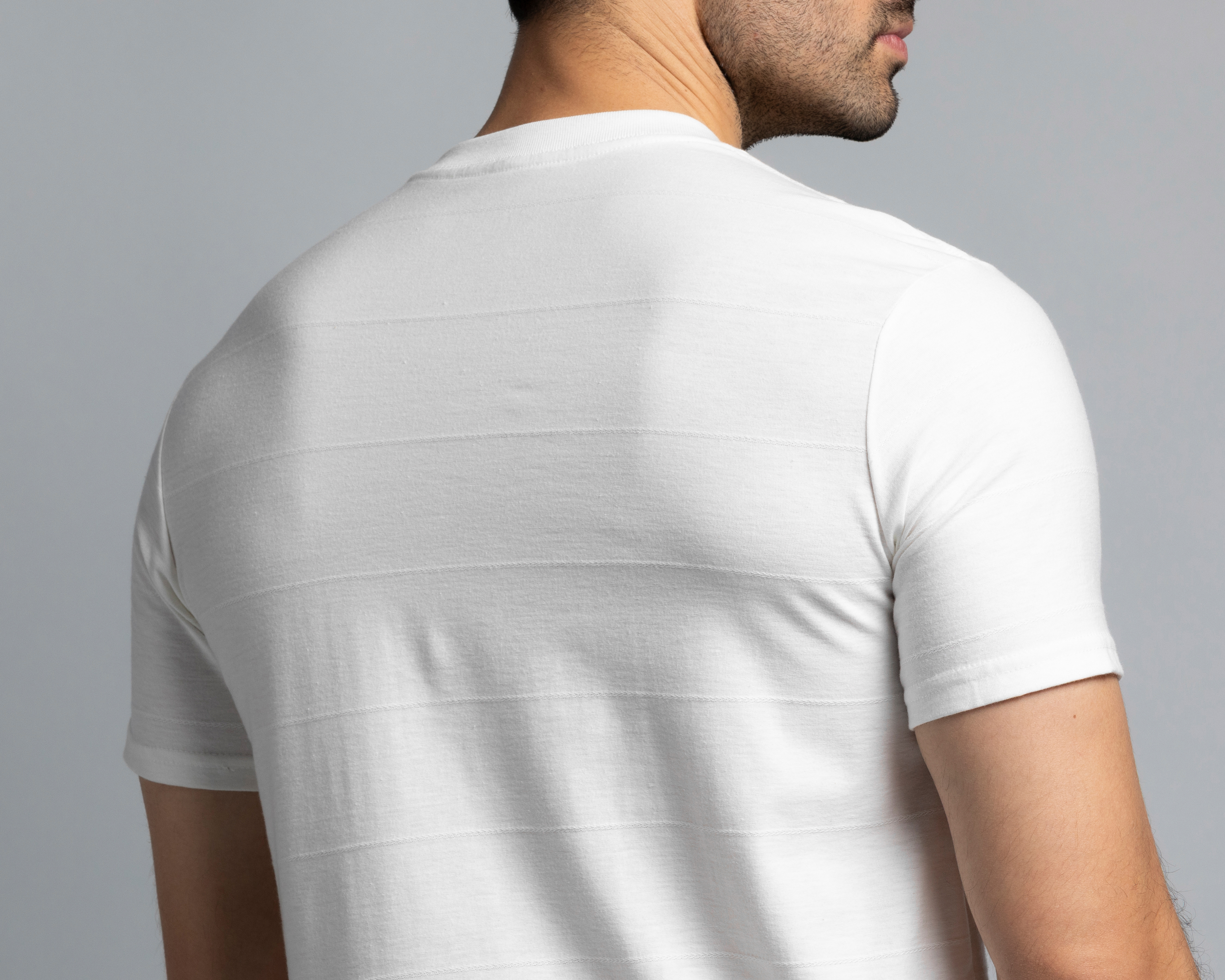 Foto 5 | Foto 5 | Playera de Cuello Redondo Blanca Strona para Hombre