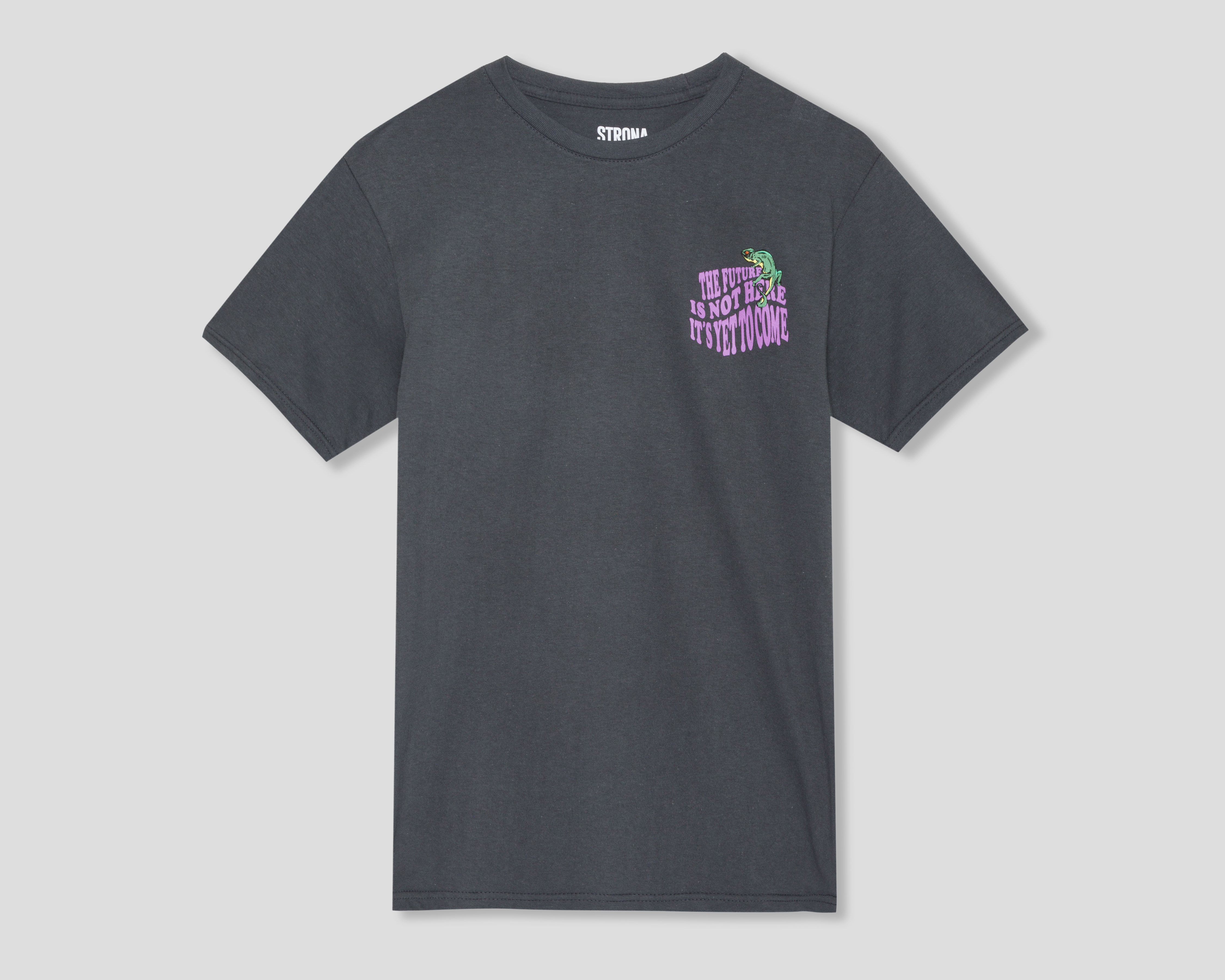 Playera de Cuello Redondo Gris Strona para Hombre