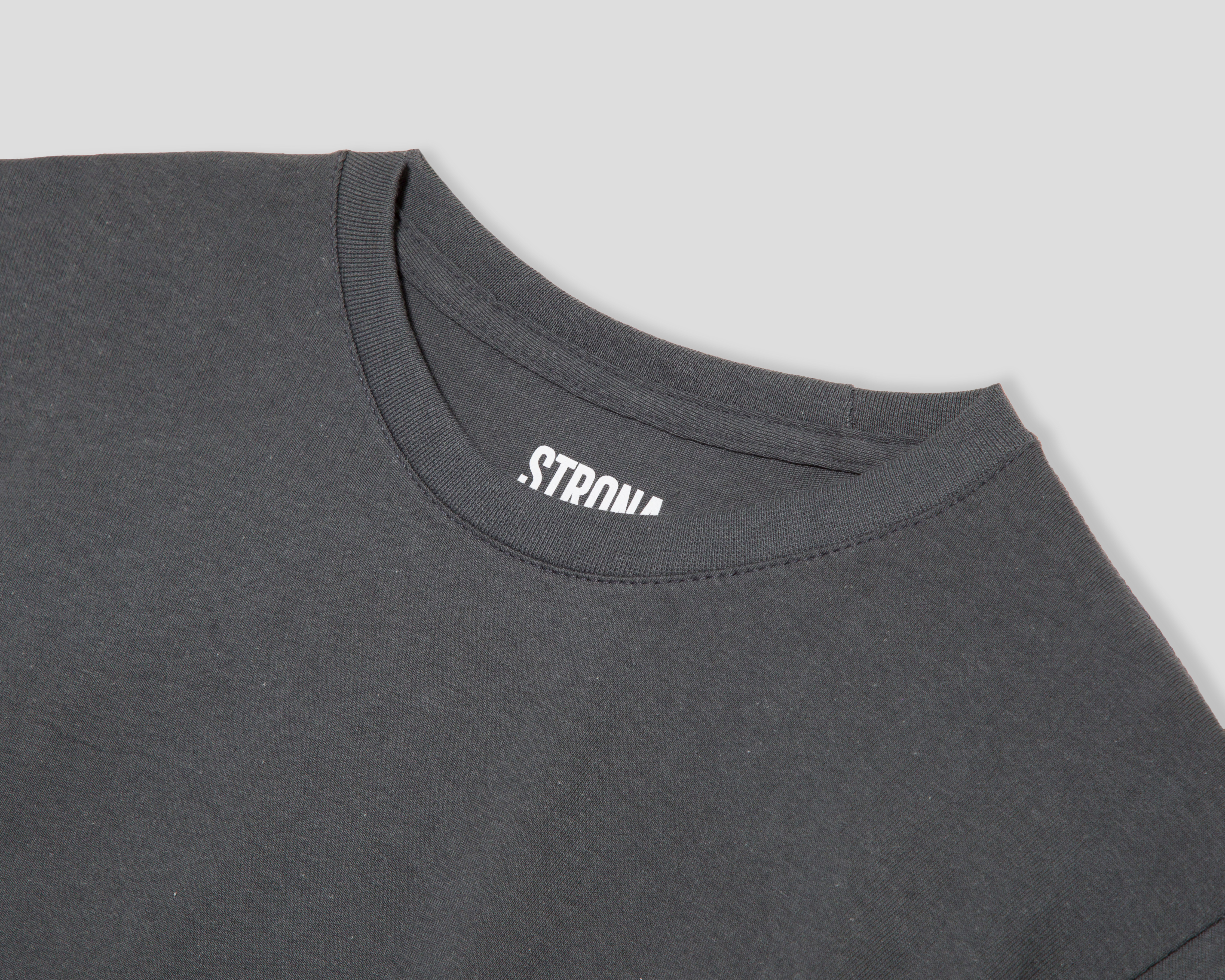 Foto 4 pulgar | Foto 3 | Playera de Cuello Redondo Gris Strona para Hombre