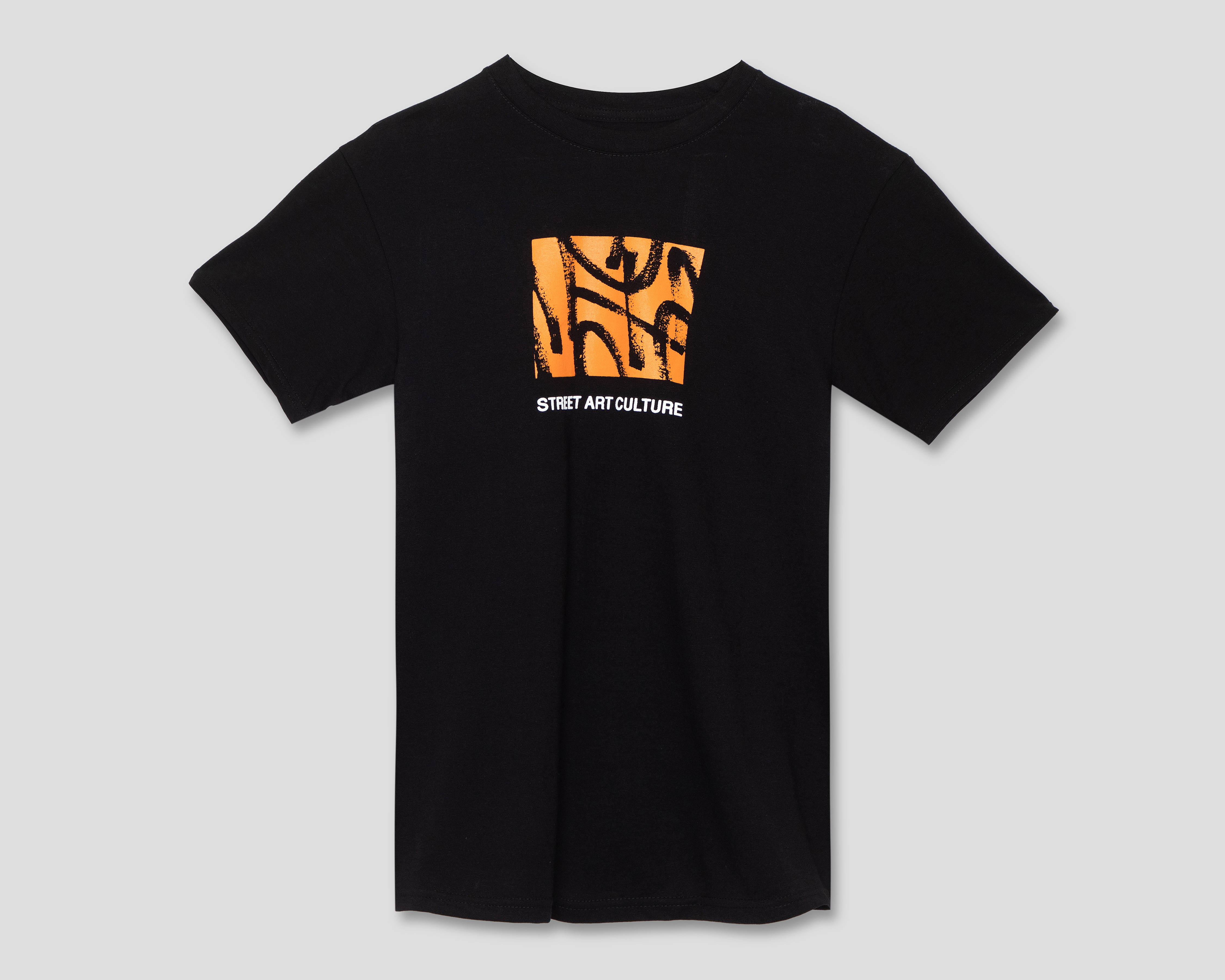 Playera de Cuello Redondo Negra Neo*City  para Hombre