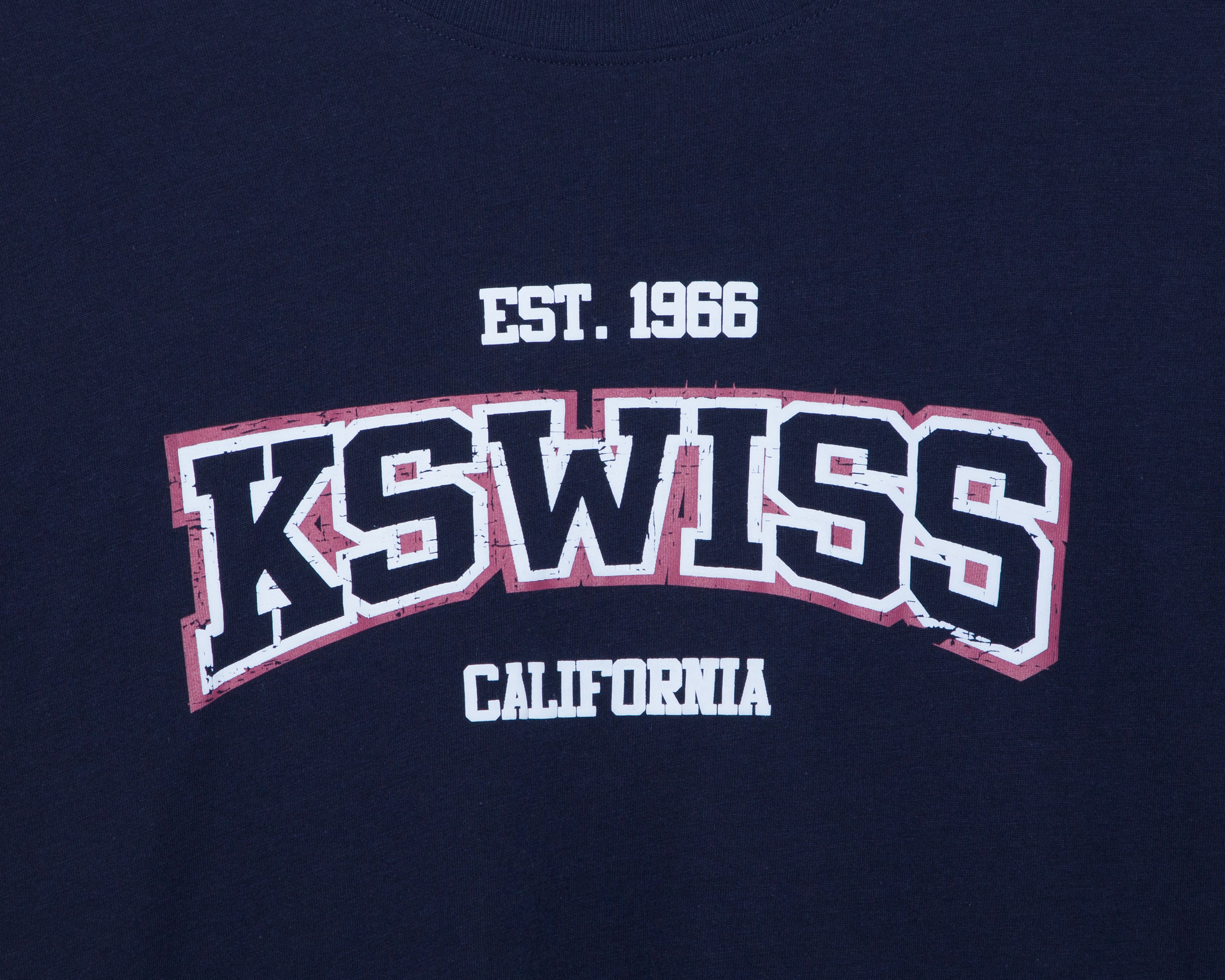 Foto 4 pulgar | Foto 3 | Playera de Cuello Redondo Azul Marino K-Swiss para Hombre