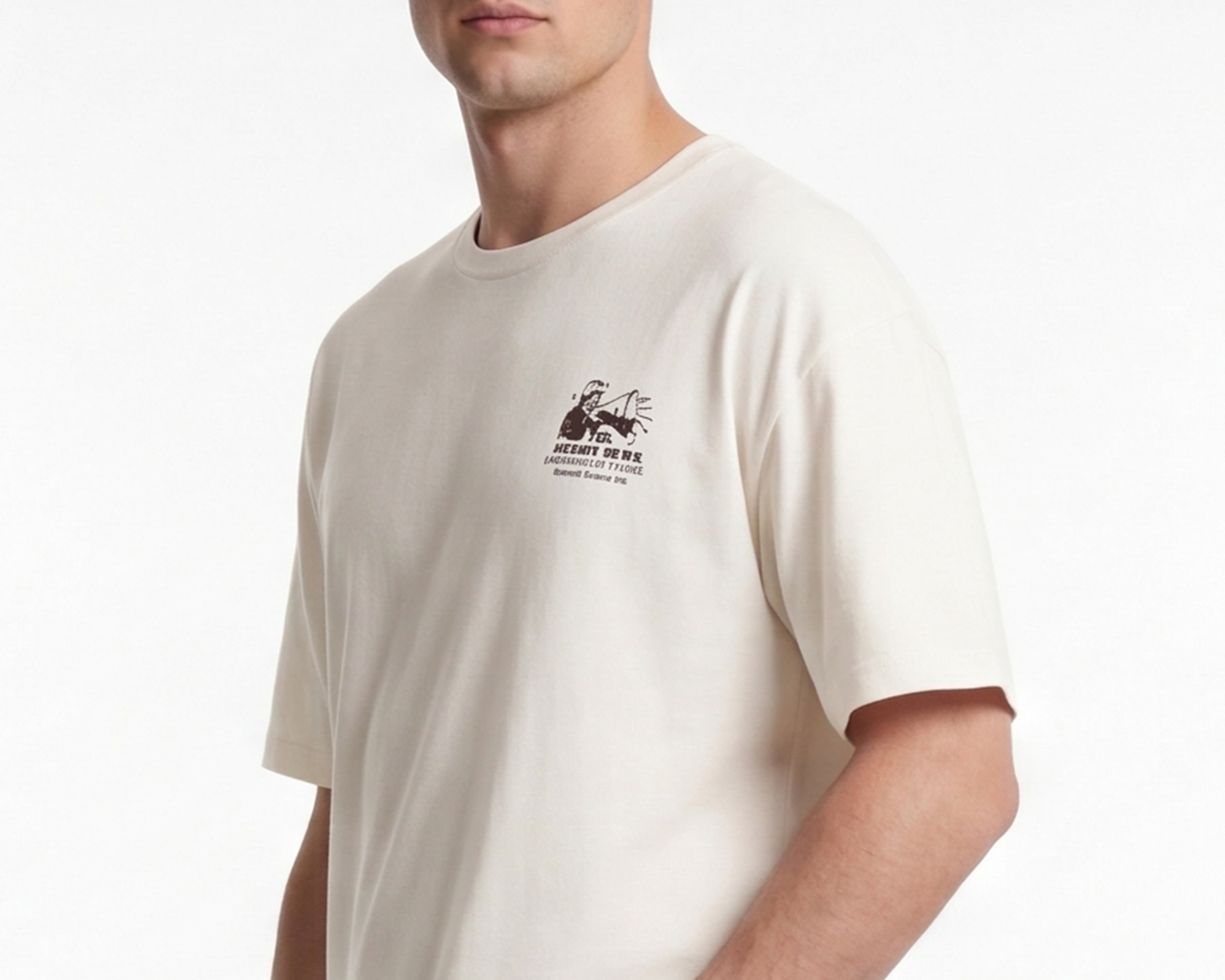 Foto 5 pulgar | Foto 4 | Playera de Cuello Redondo Beige Refill para Hombre