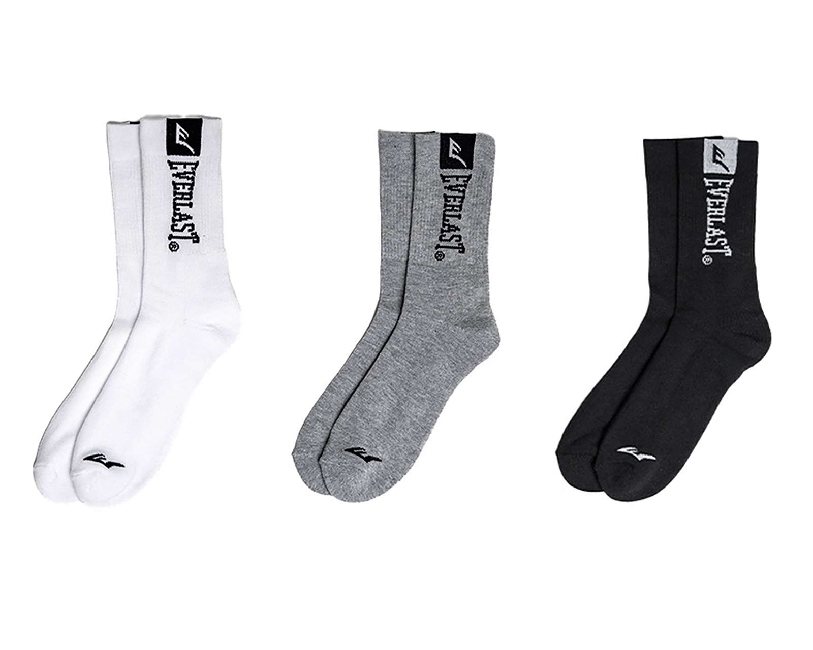 Foto 2 pulgar | Foto 1 | Calcetas Largas Deportivas Everlast para Hombre 3 Pares