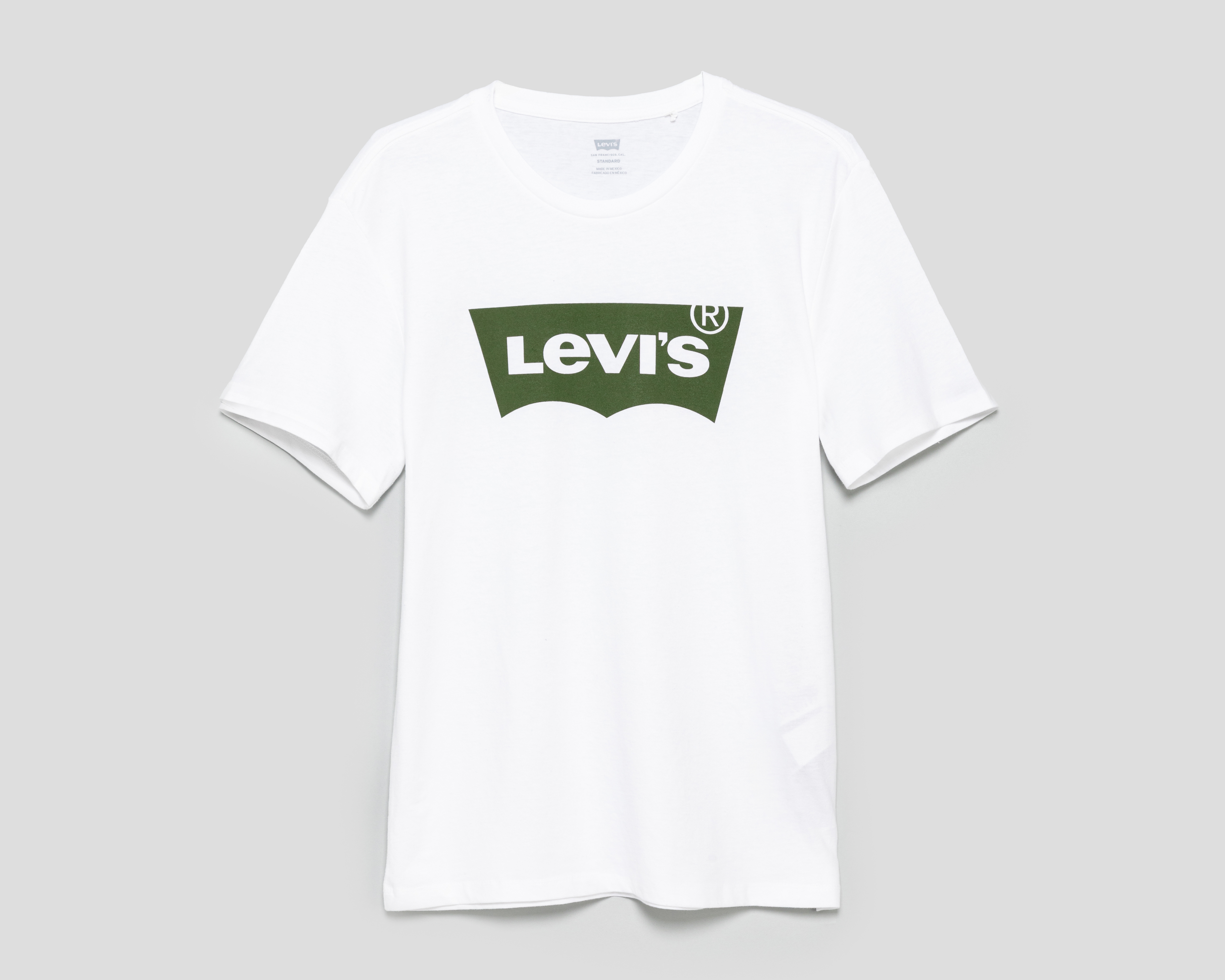 Foto 2 pulgar | Foto 1 | Playera de Cuello Redondo Blanco Levi's para Hombre