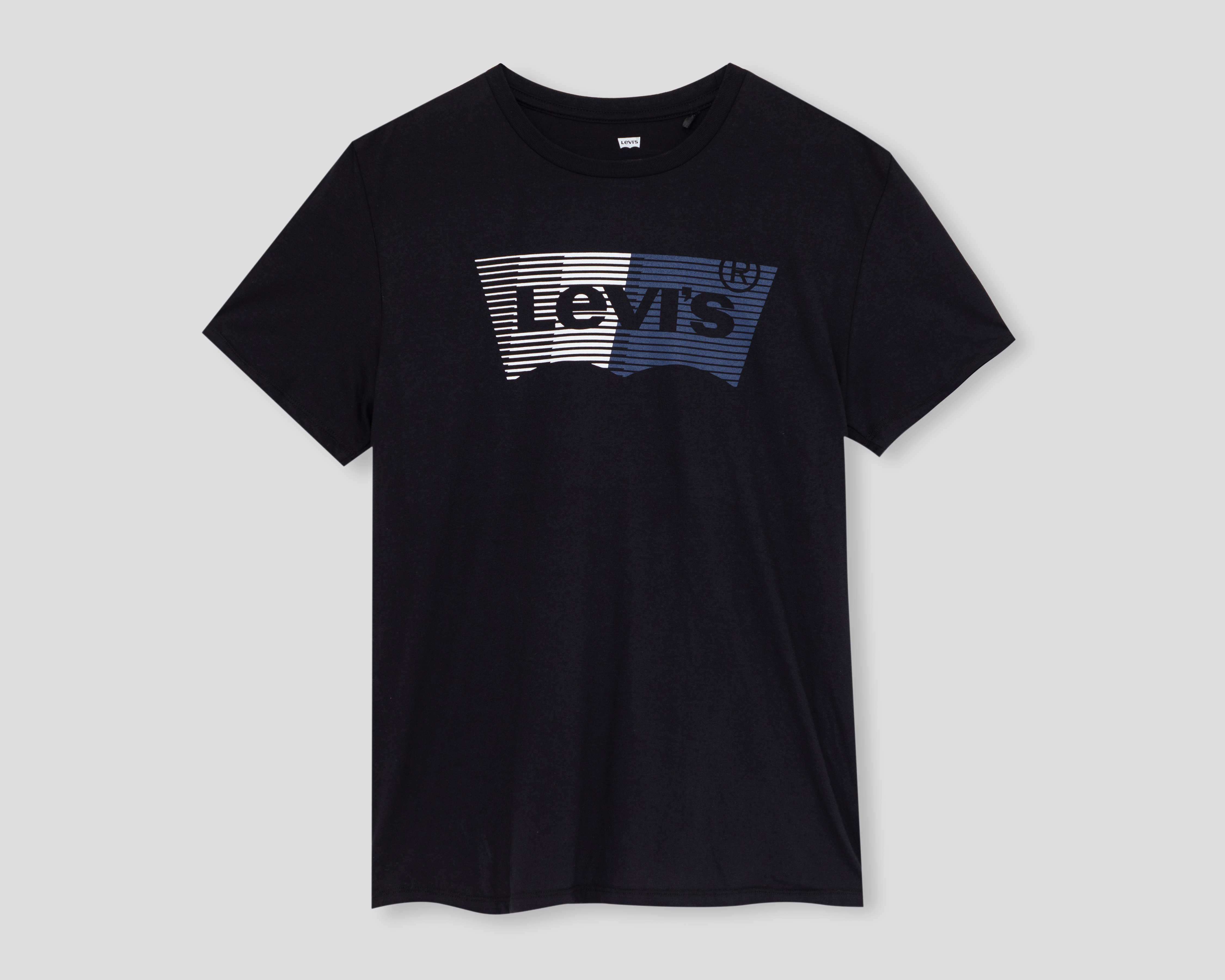 Playera de Cuello Redondo Negra para Hombre