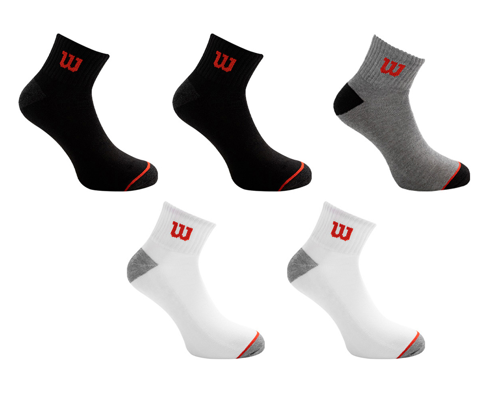 Foto 2 pulgar | Foto 1 | Calcetas Deportivas Wilson para Hombre 5 Pares