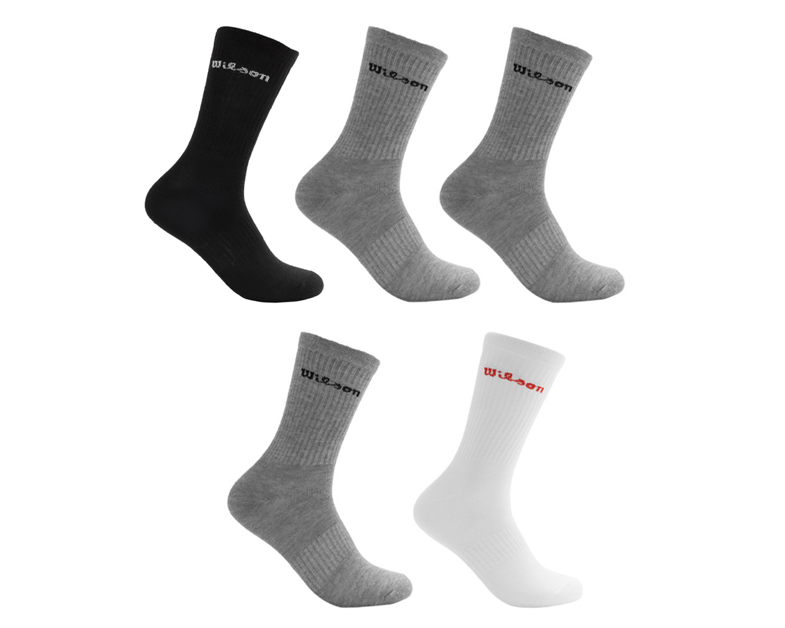 Foto 2 pulgar | Foto 1 | Calcetas Largas Deportivas Wilson para Hombre 5 Pares