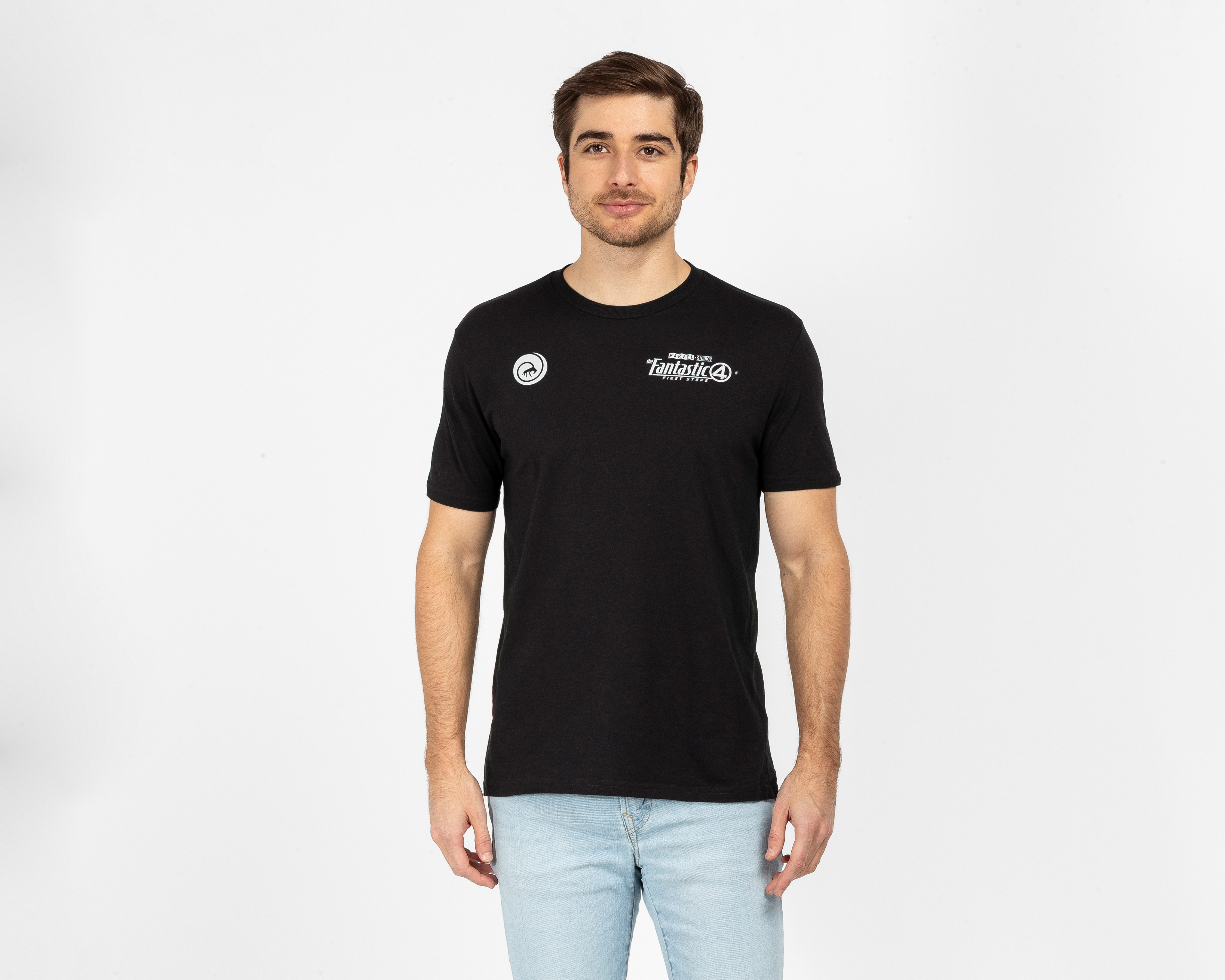 Playera de Cuello Redondo Negra Marvel para Hombre