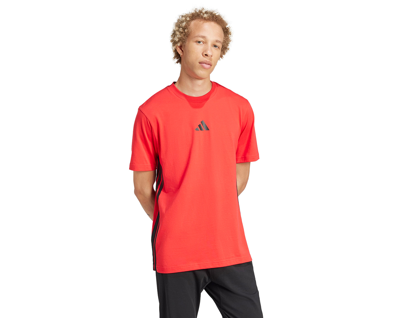 Playera Deportiva Adidas Three Stripes Single Jersey para Hombre