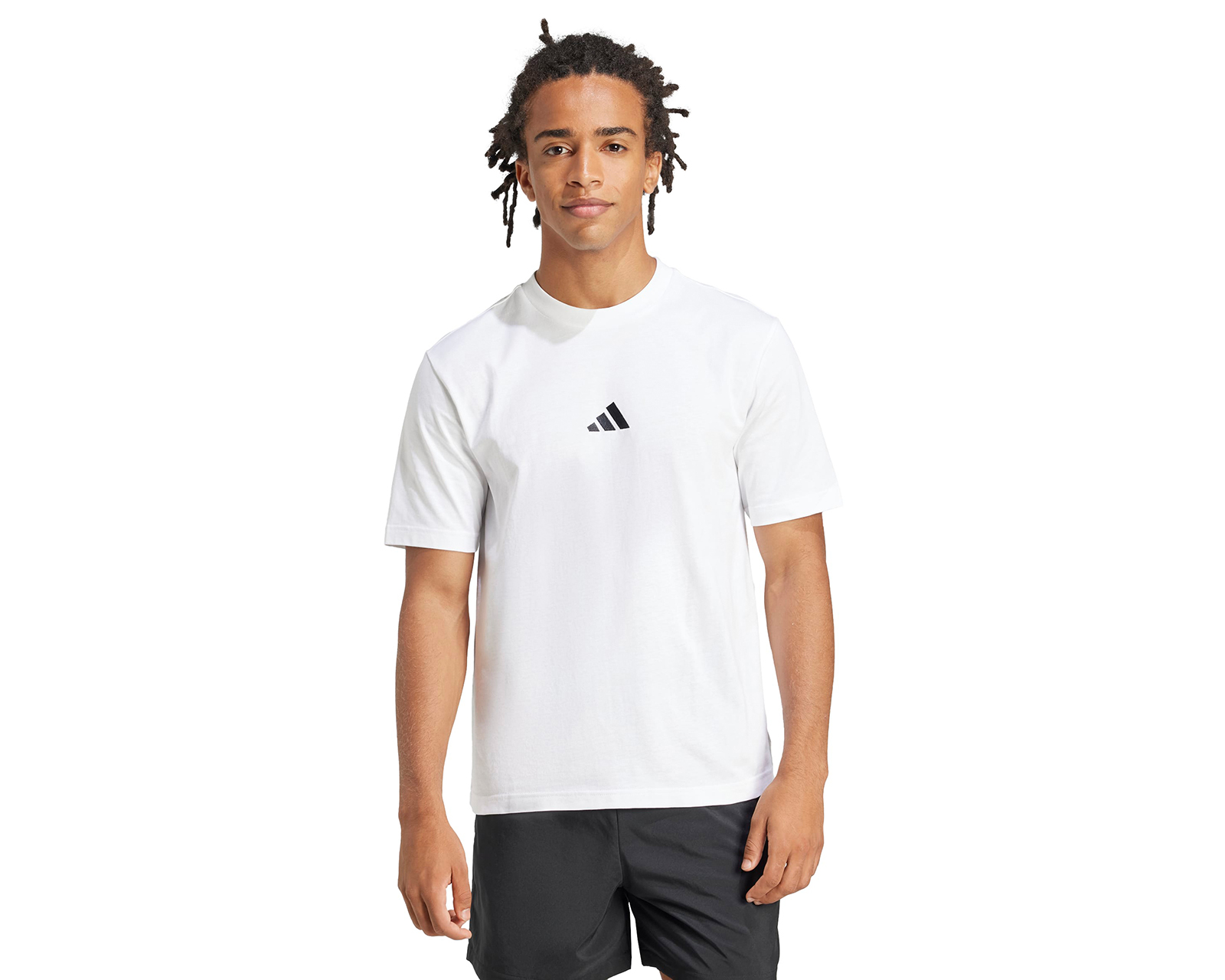 Foto 2 pulgar | Foto 1 | Playera Deportiva Adidas Essentials Small Logo Single Jersey para Hombre