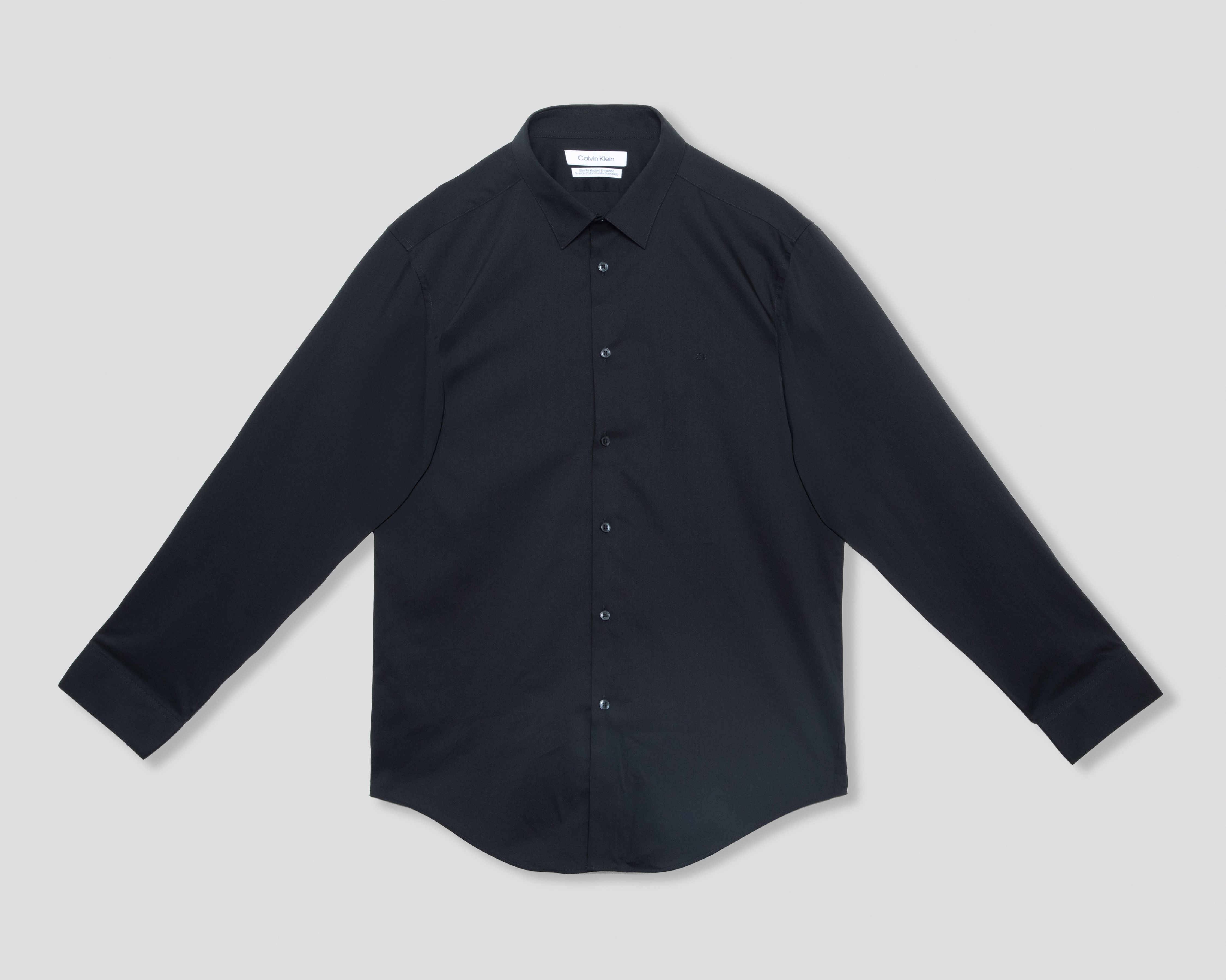 Foto 1 | Foto 1 | Camisa de Vestir de Algodón Calvin Klein Manga Larga Cuello Italiano para Hombre