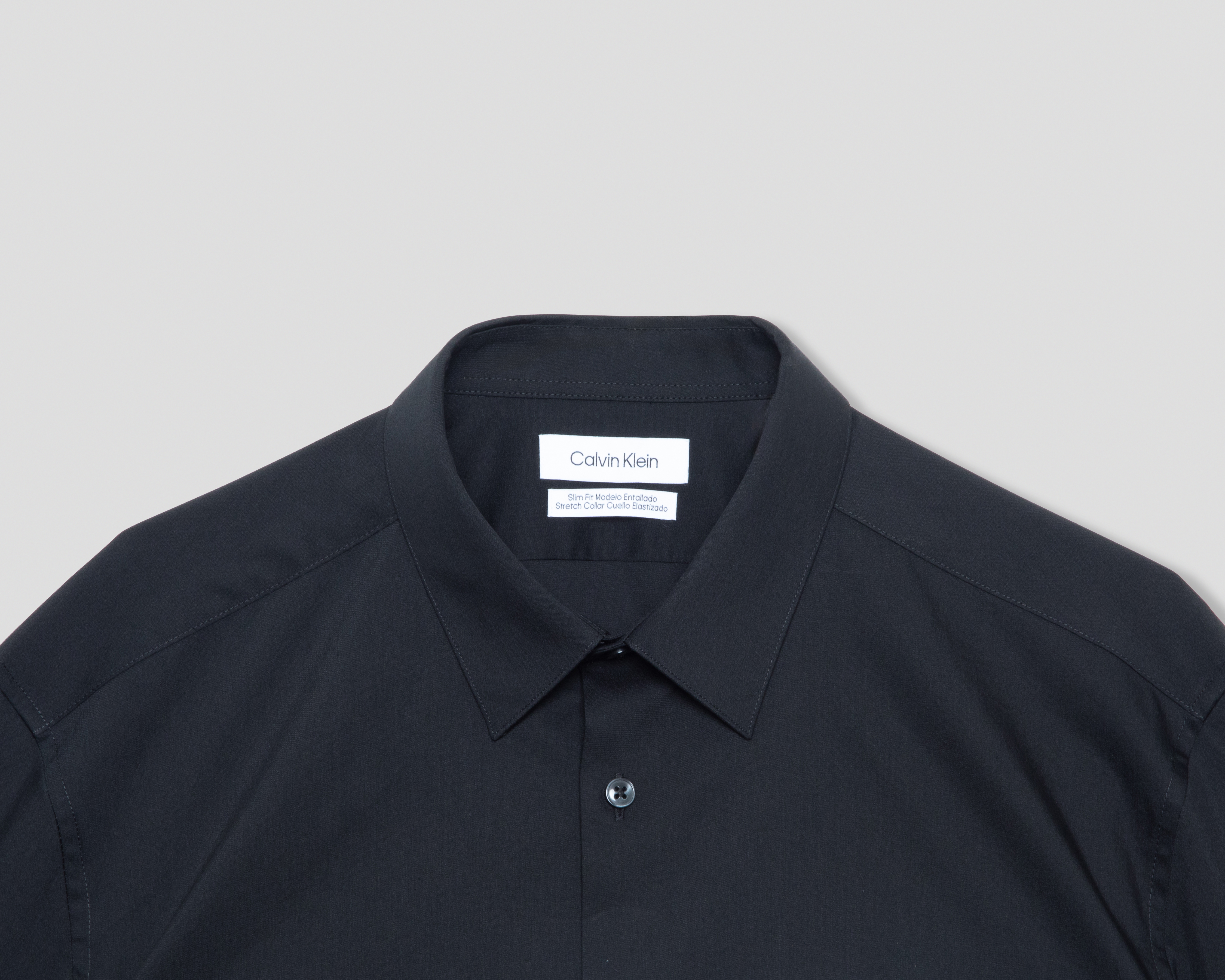 Foto 2 | Foto 2 | Camisa de Vestir de Algodón Calvin Klein Manga Larga Cuello Italiano para Hombre