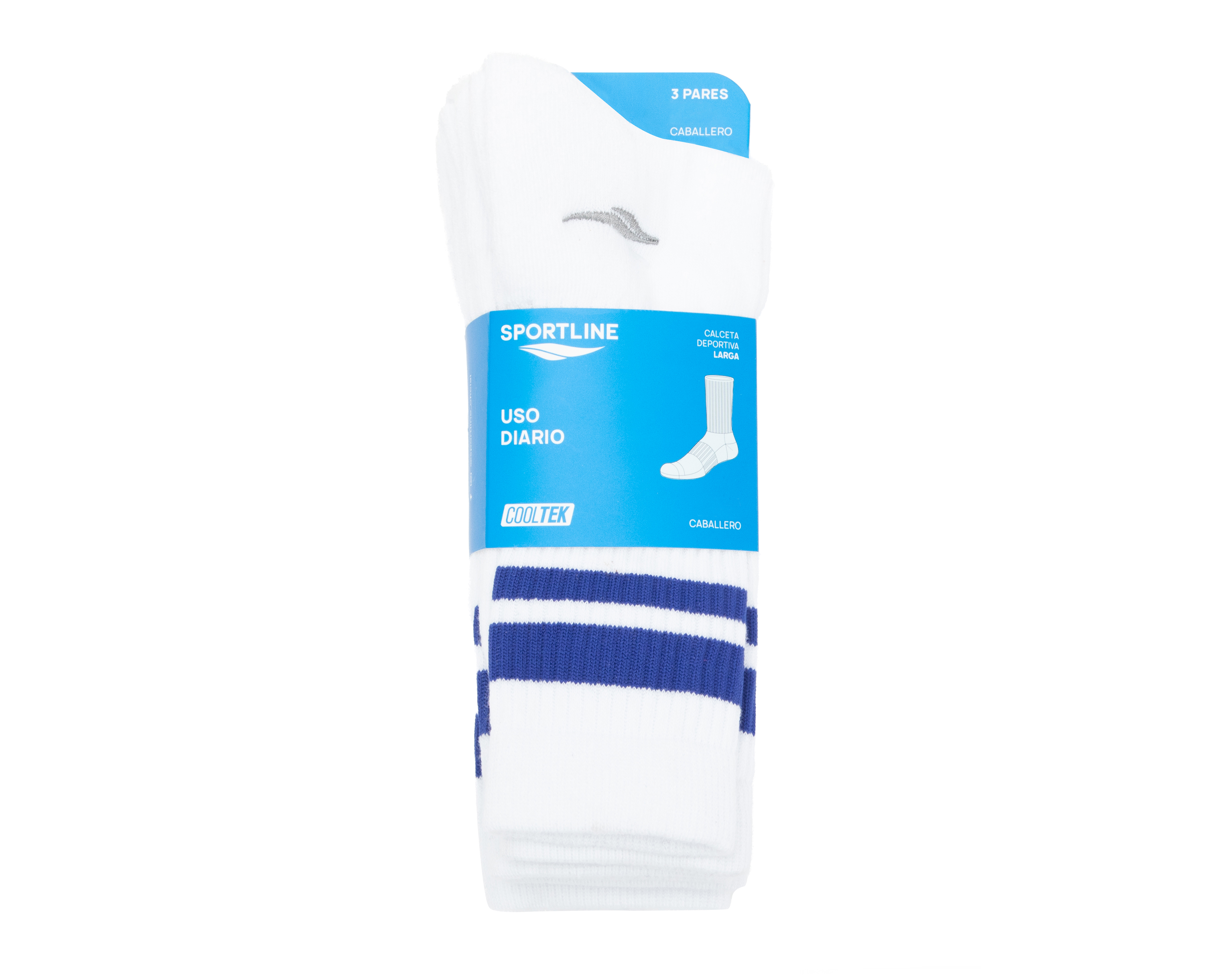 Foto 4 pulgar | Foto 3 | Calcetas Deportivas Sportline para Hombre 3 Pares