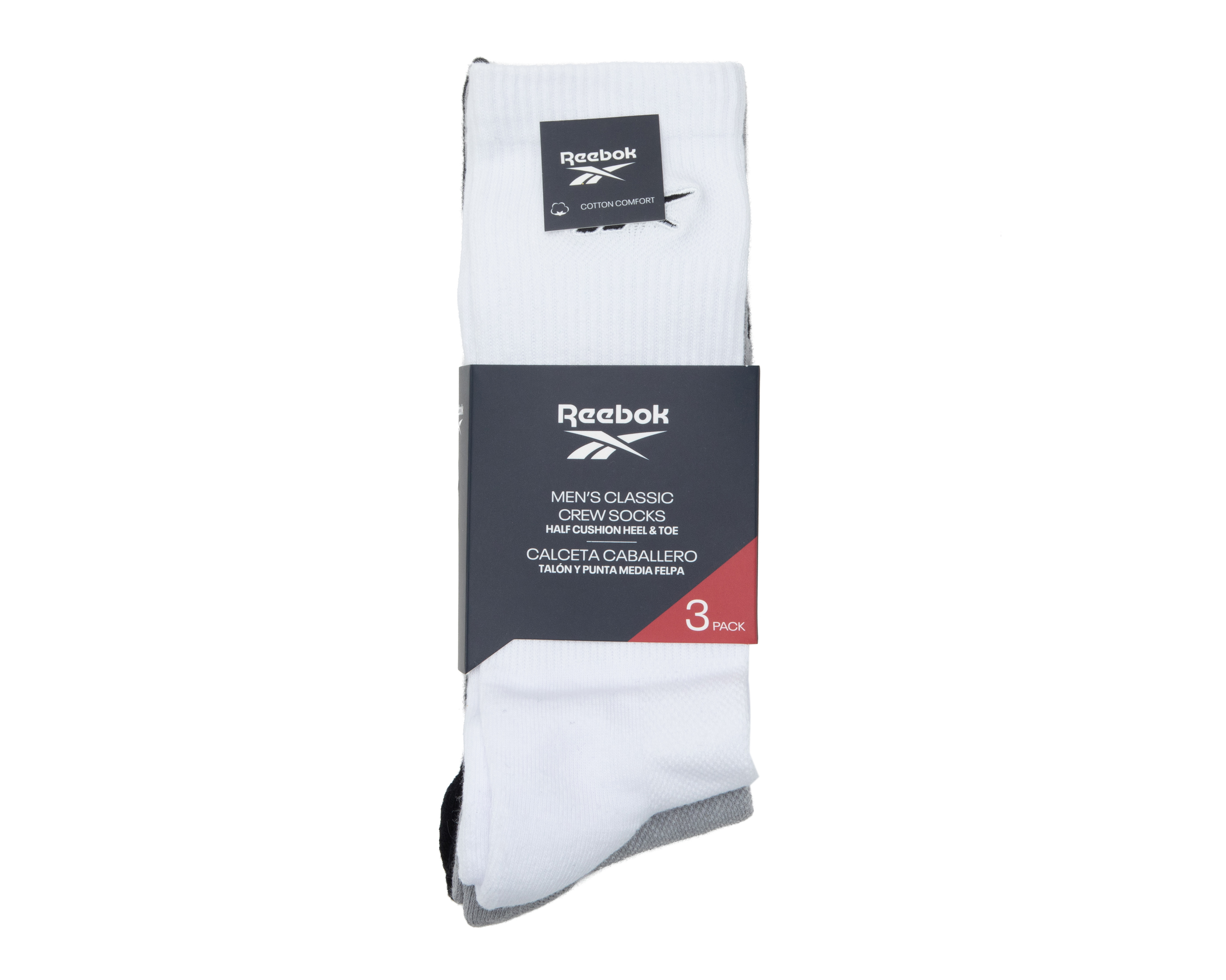 Foto 4 pulgar | Foto 3 | Calcetas Deportivas Reebok para Hombre 3 Pares