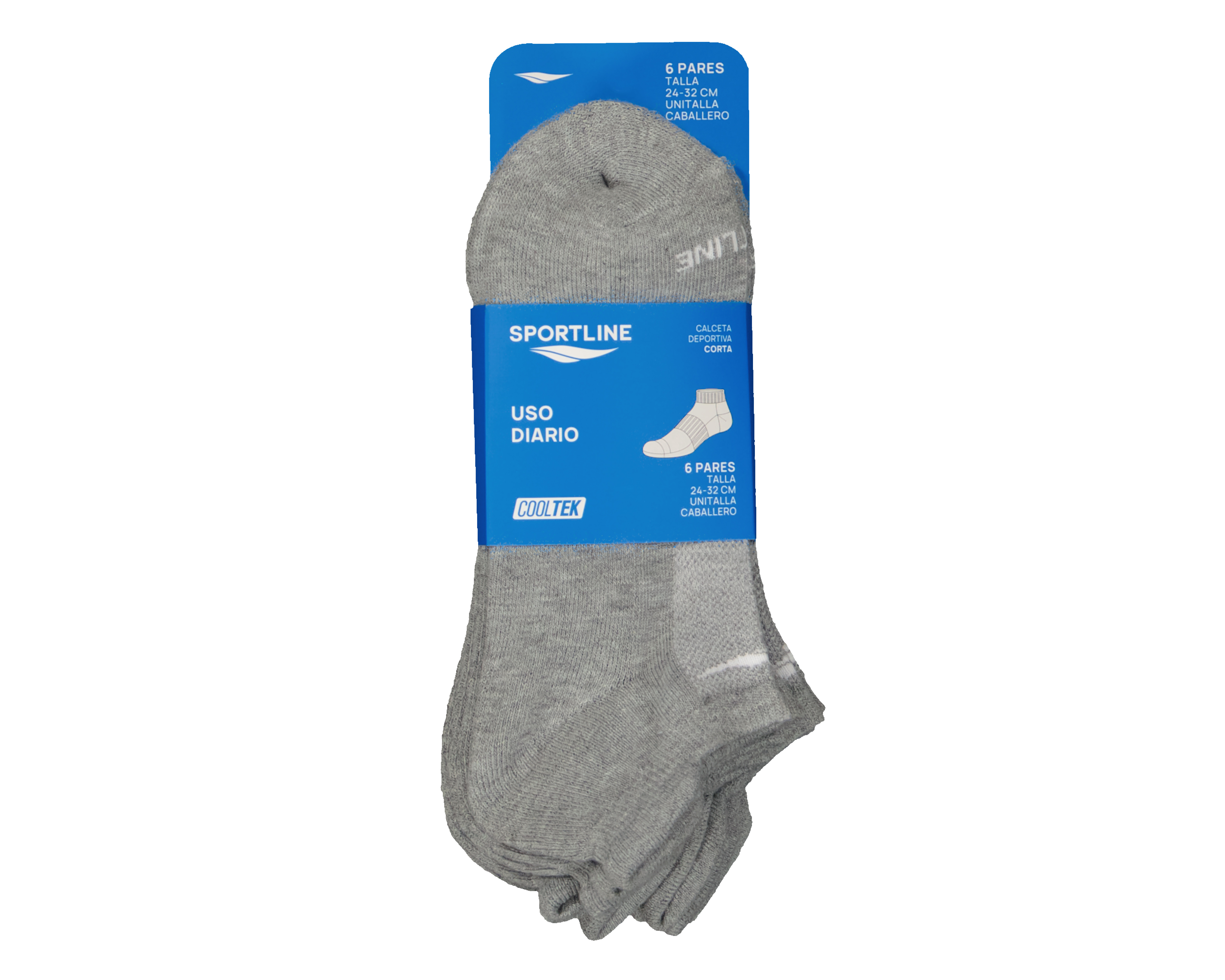 Foto 4 pulgar | Foto 3 | Calcetas Deportivas Sportline para Hombre 6 Pares