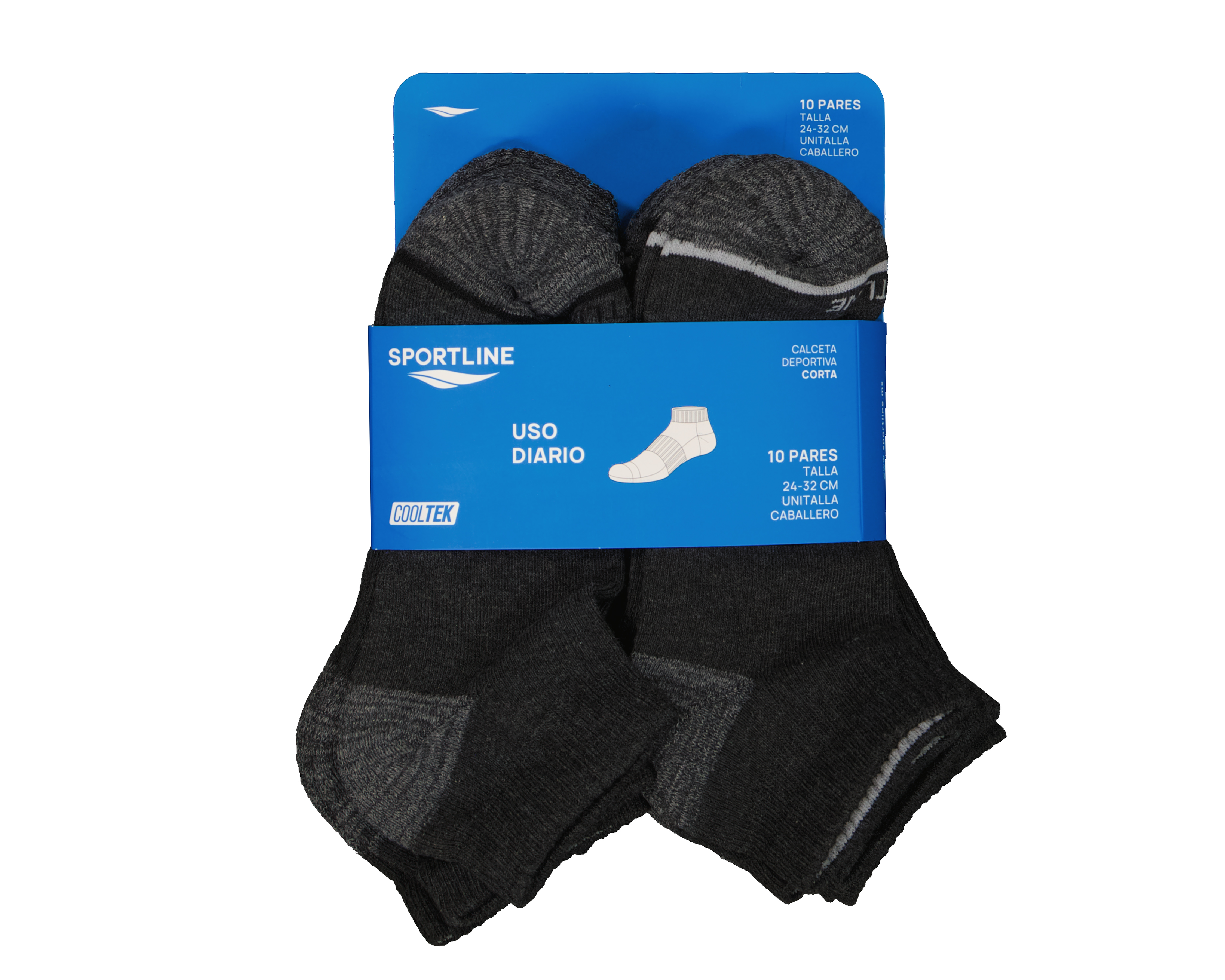 Foto 4 pulgar | Foto 3 | Calcetas Deportivas Sportline para Hombre 10 Pares