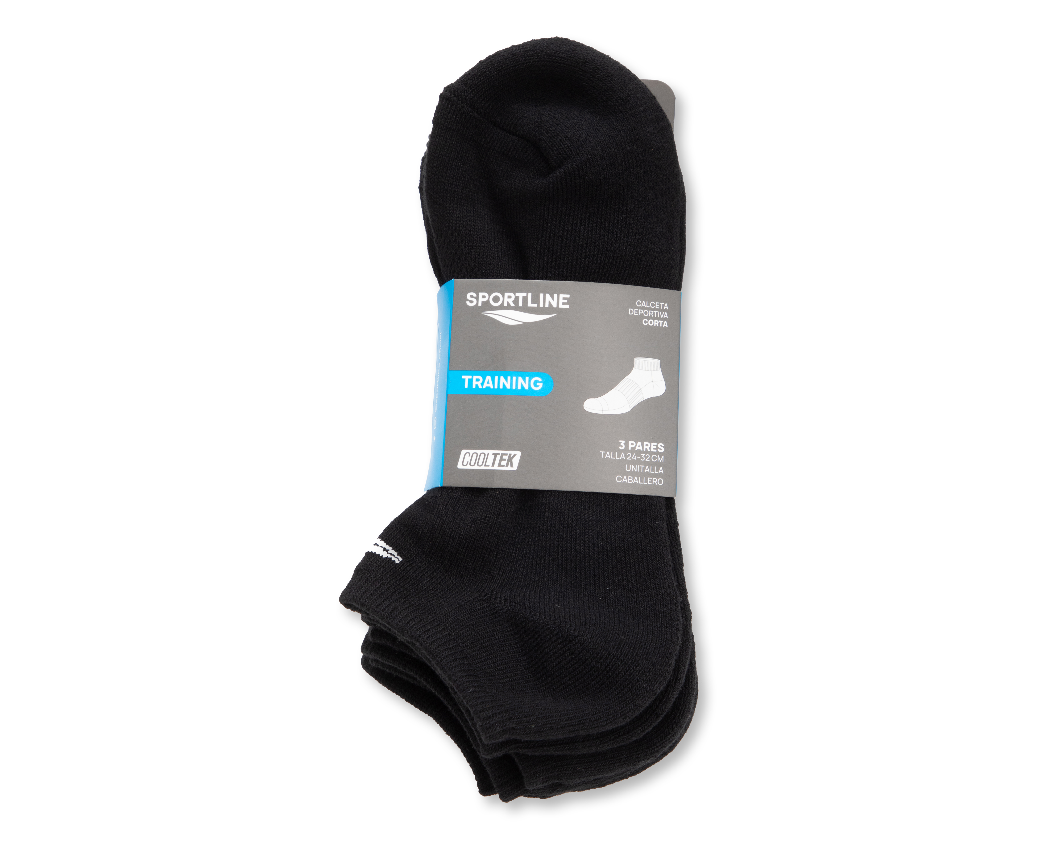 Foto 4 pulgar | Foto 3 | Calcetas Deportivas Sportline para Hombre 3 Pares