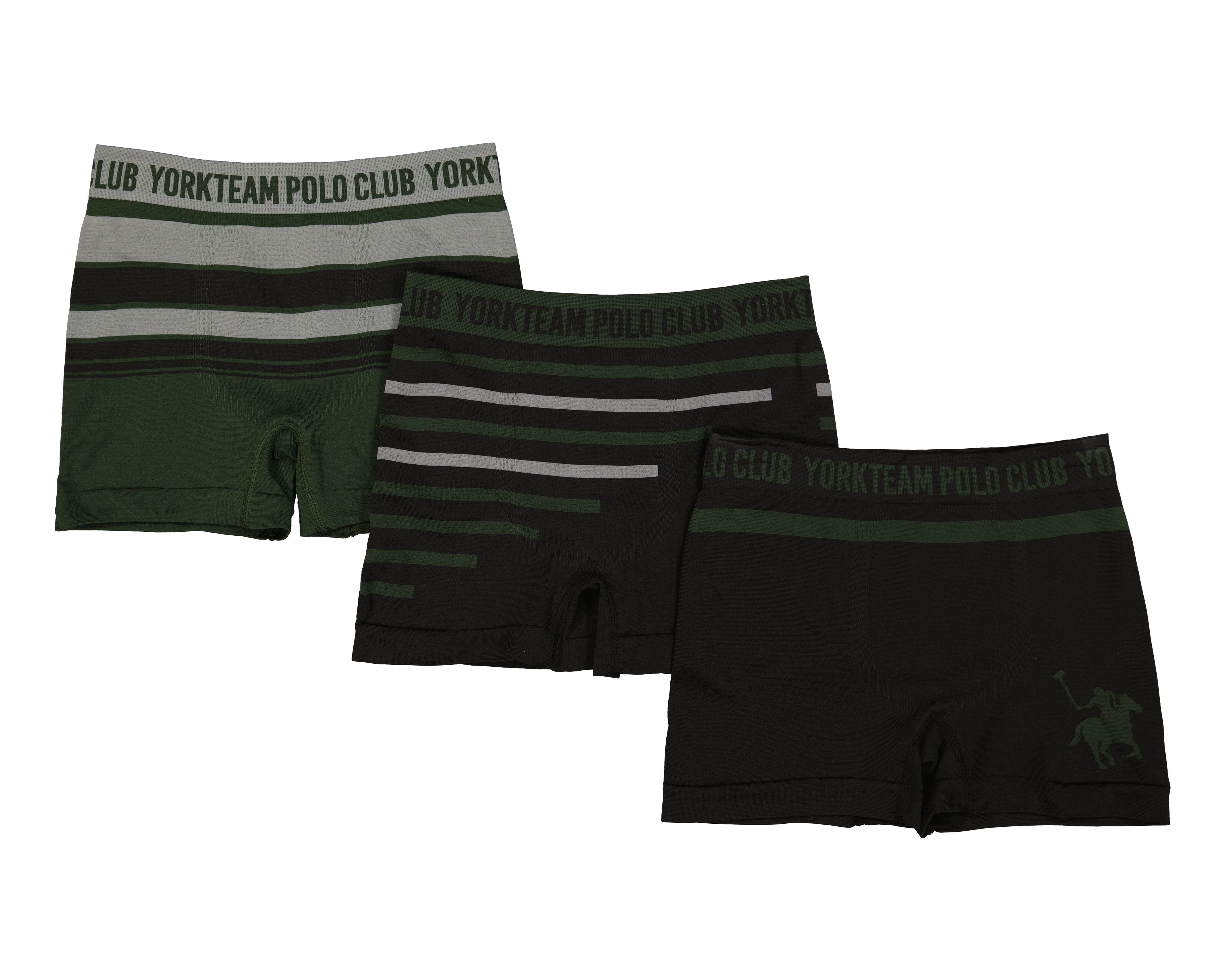 Bóxer Corto York Team Polo Club para Hombre 3 Piezas
