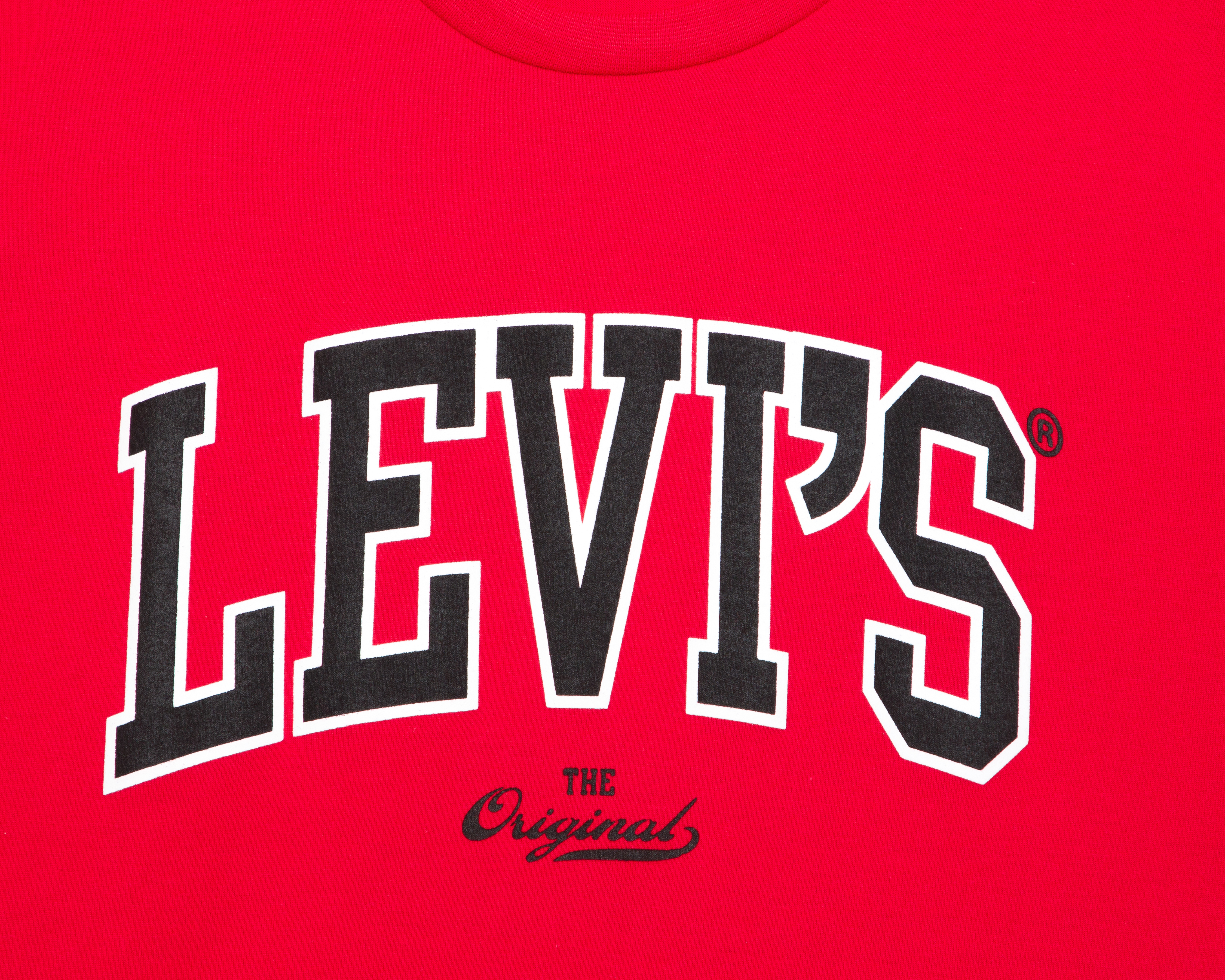 Foto 4 pulgar | Foto 3 | Playera Cuello Redondo Roja Levi's para Hombre