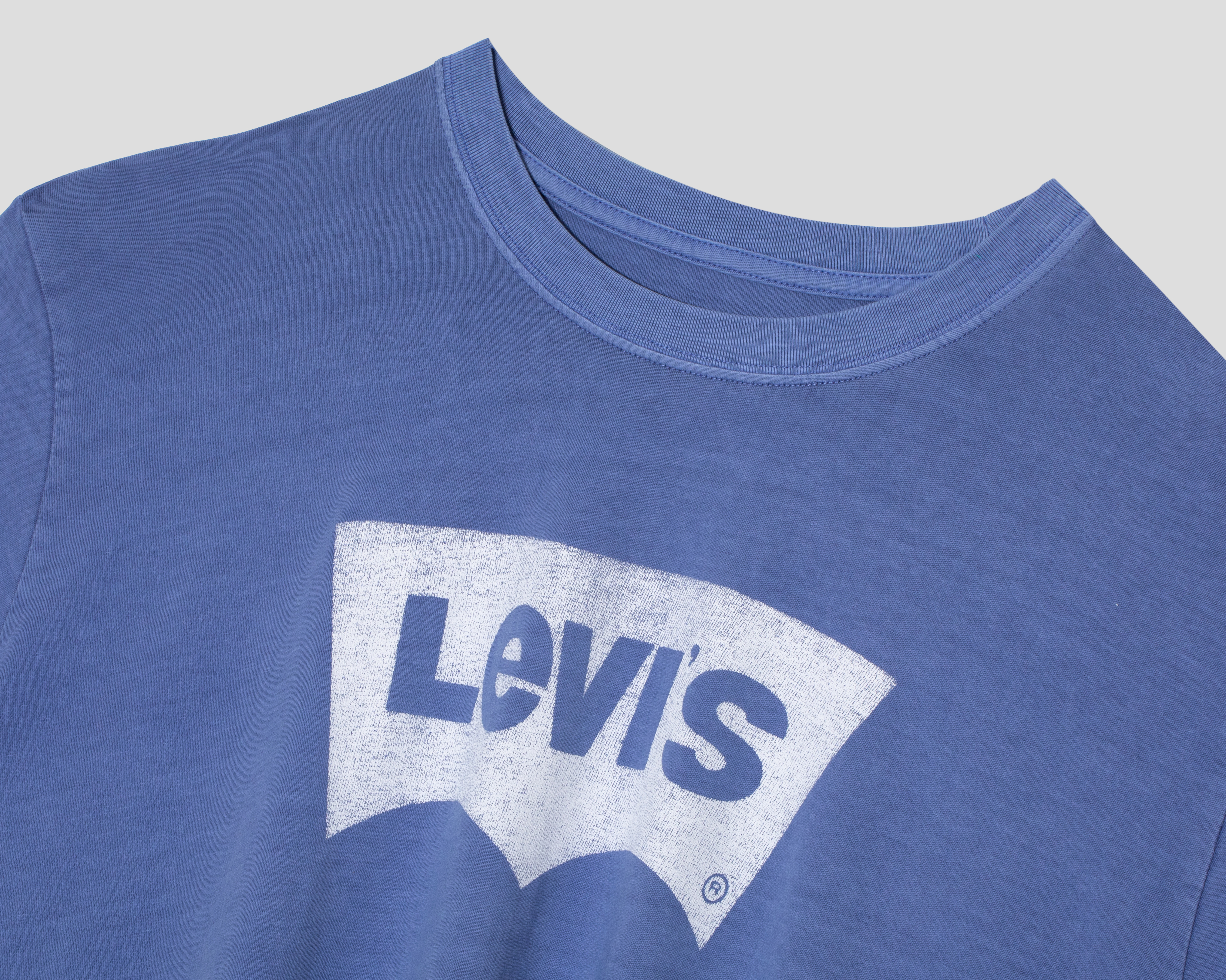 Foto 4 pulgar | Foto 3 | Playera de Cuello Redondo Azul Levi's para Hombre