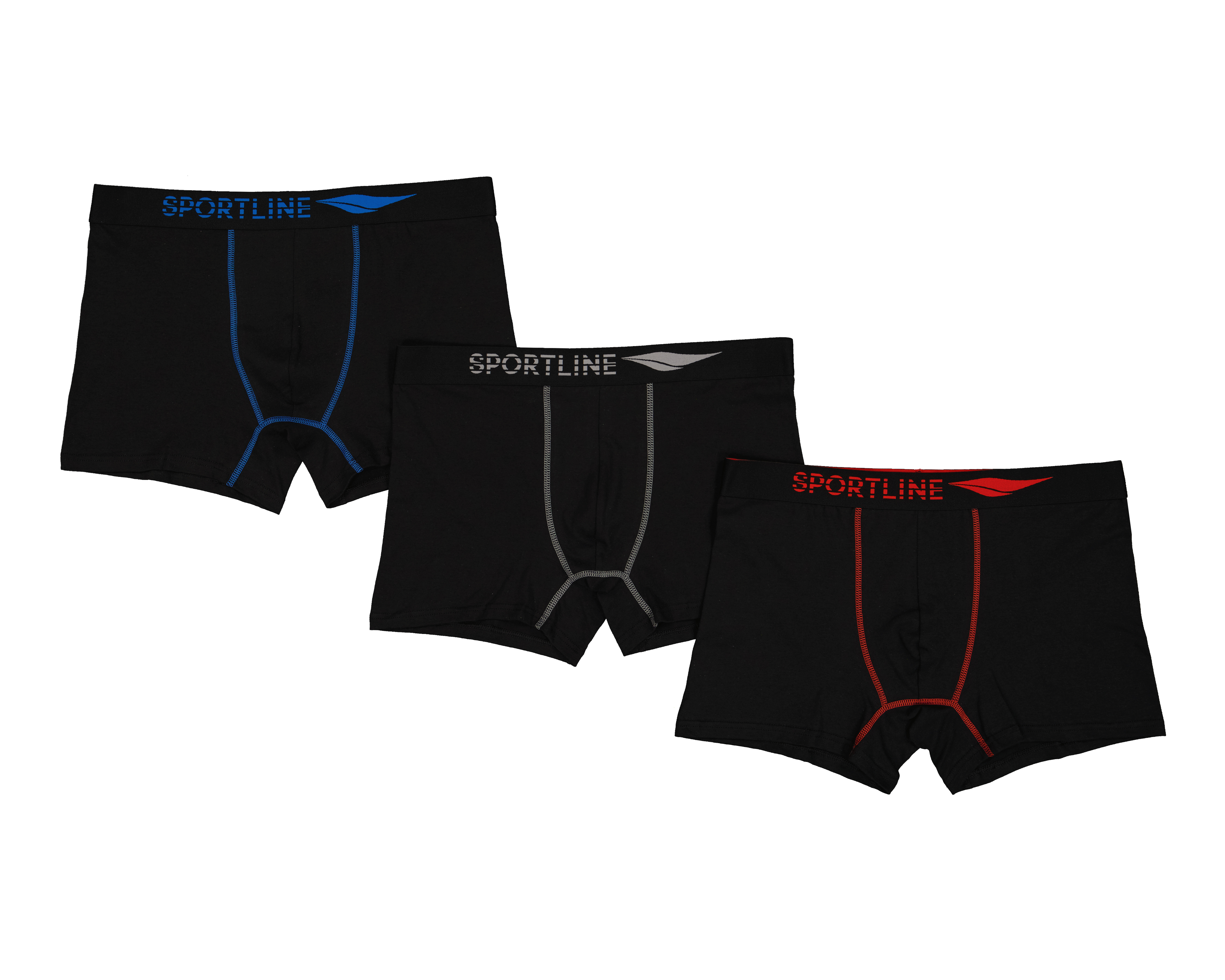 Bóxer Corto Sportline para Hombre 3 Piezas