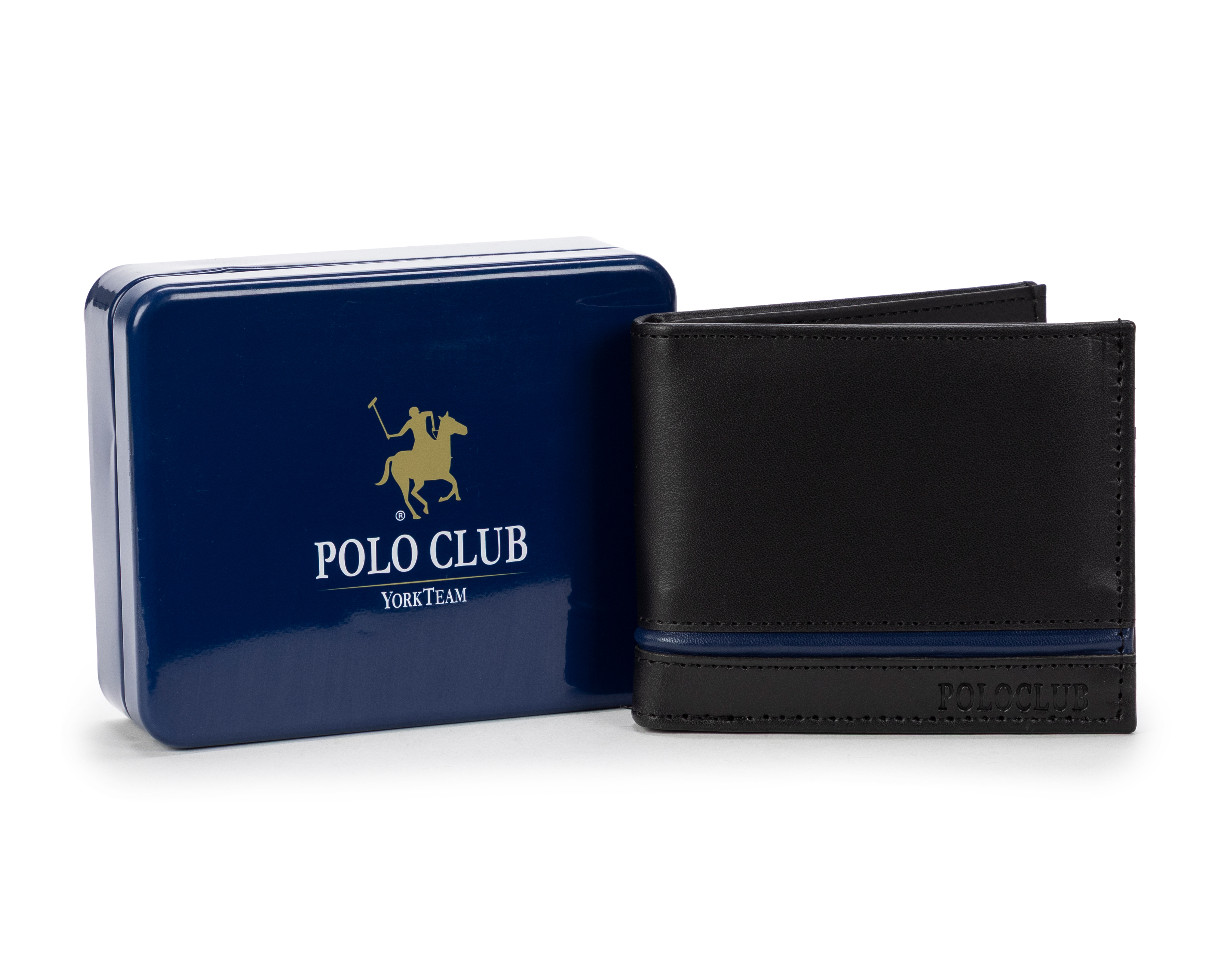 Foto 1 | Foto 1 | Cartera de Piel para Hombre York Team Polo Club Negra