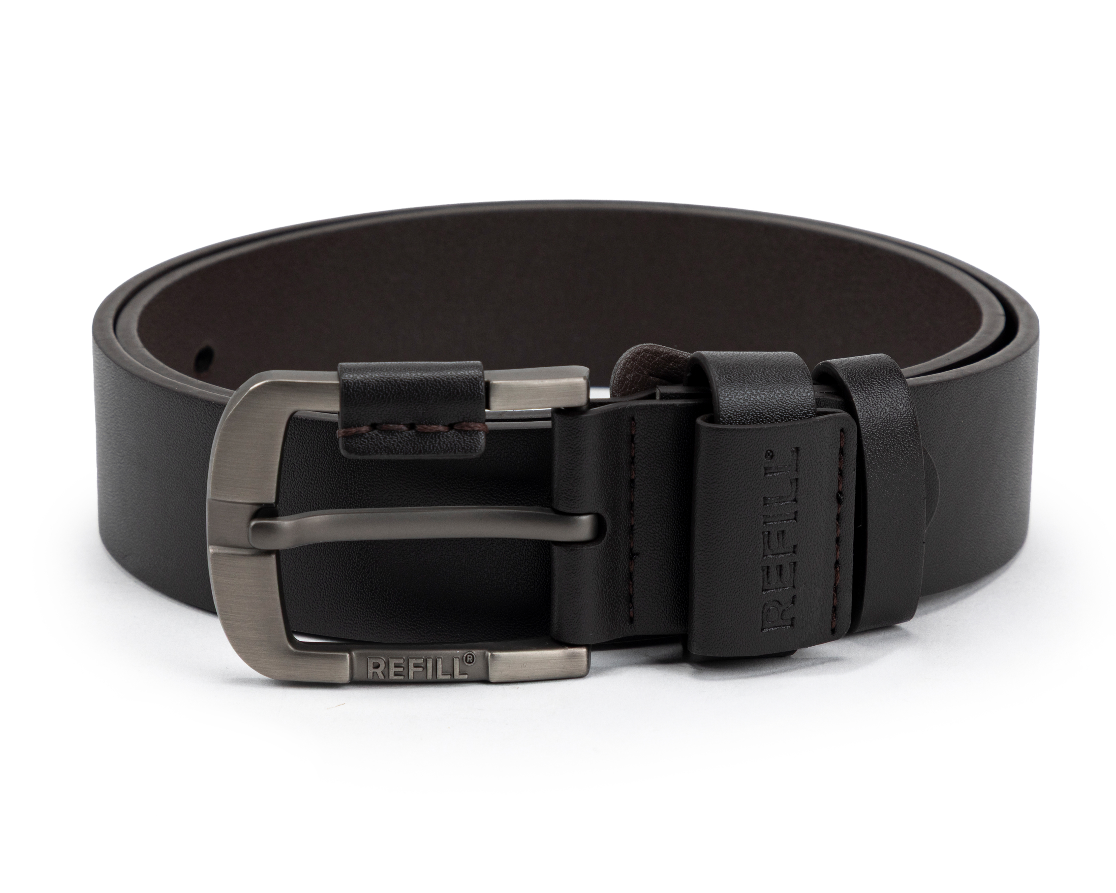 Cinturón de Piel para Hombre Refill Negro