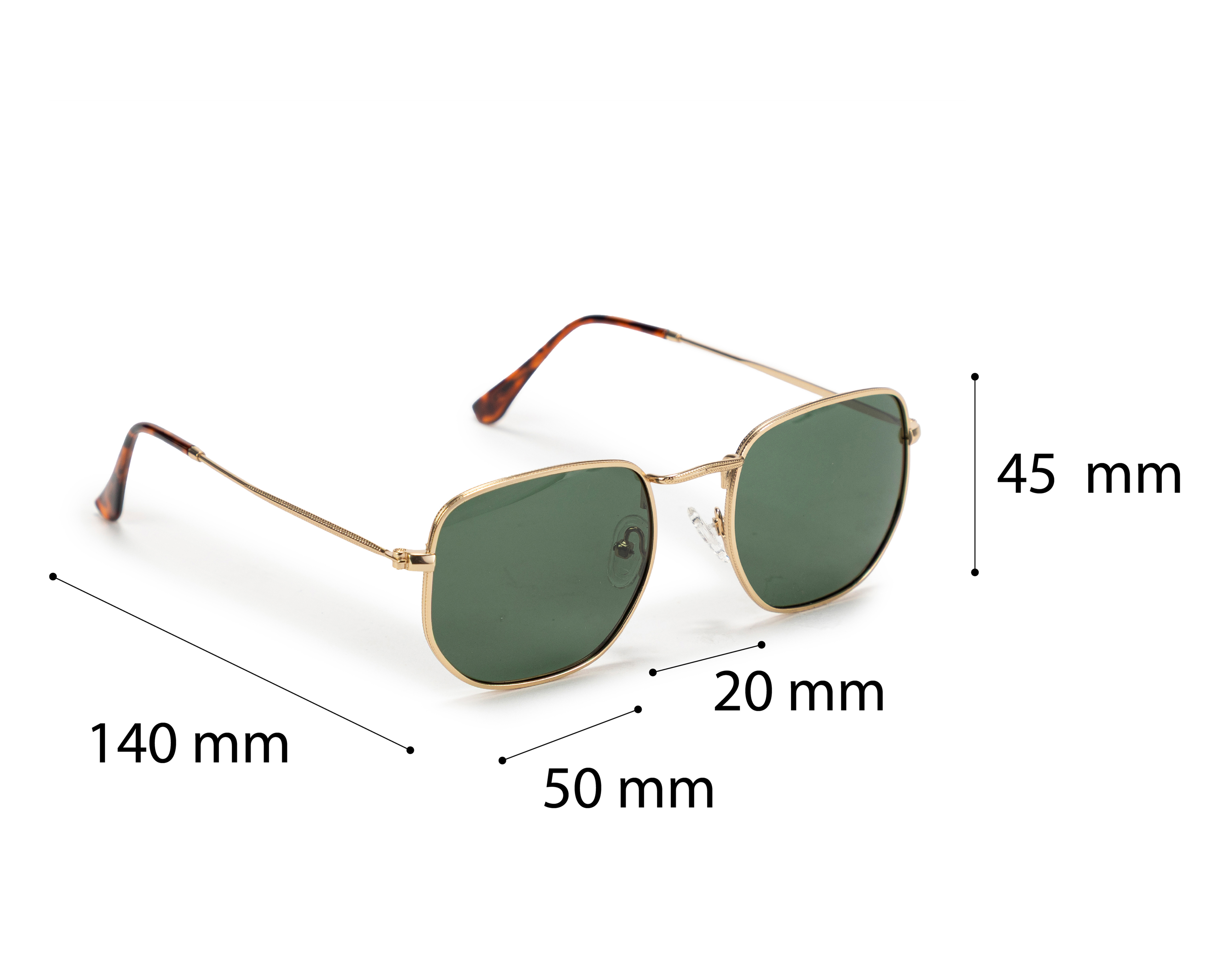 Foto 6 | Foto 6 | Lentes de Sol para Hombre Strona Cuadrados Dorados