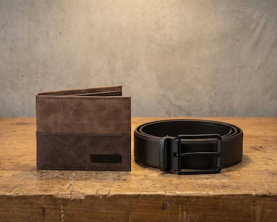 Foto 8 | Foto 8 | Cartera y Cinturón para Hombre CAT Café 2 Piezas