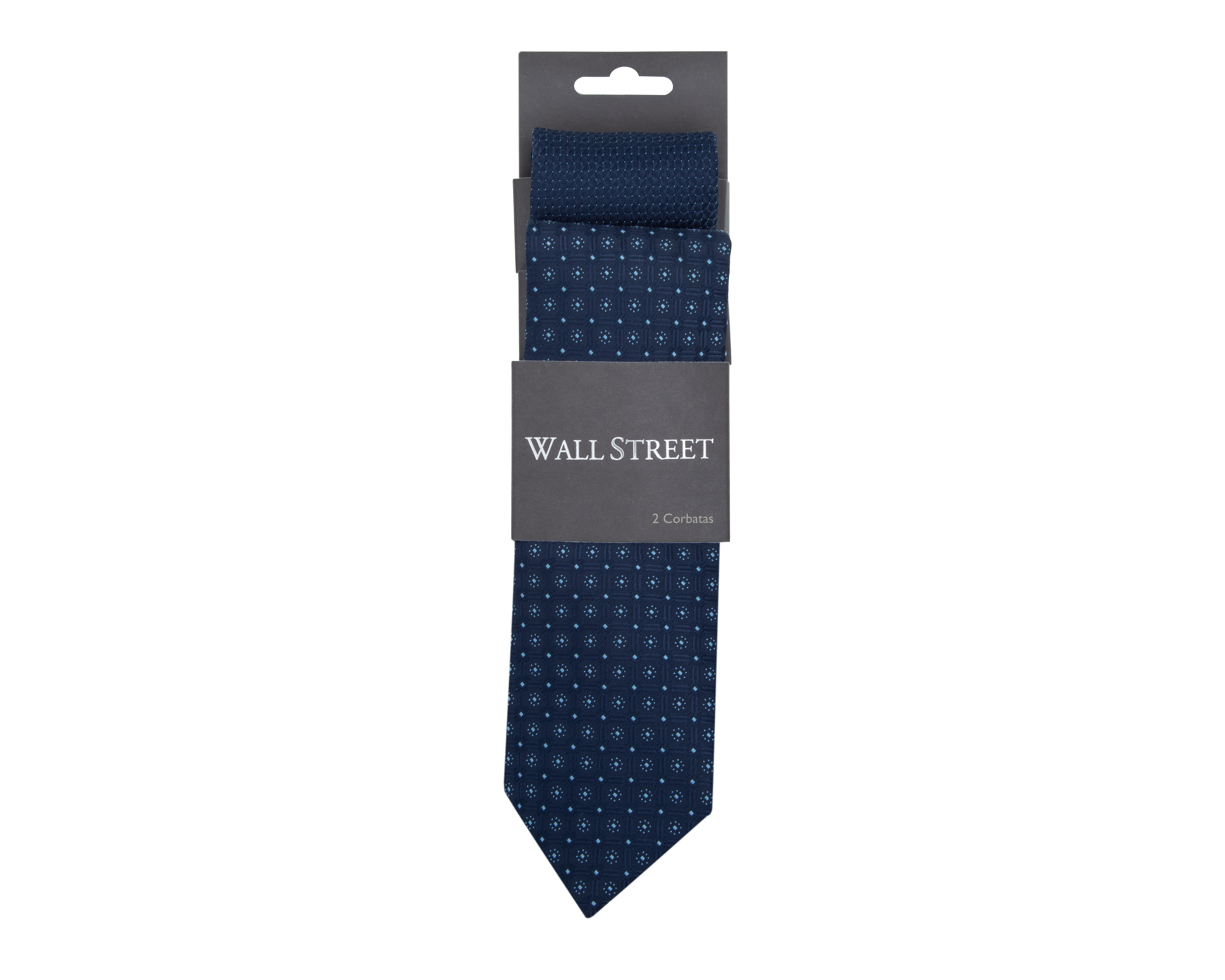 Foto 1 | Foto 1 | Corbata Estampada Wall Street Azul 2 Piezas
