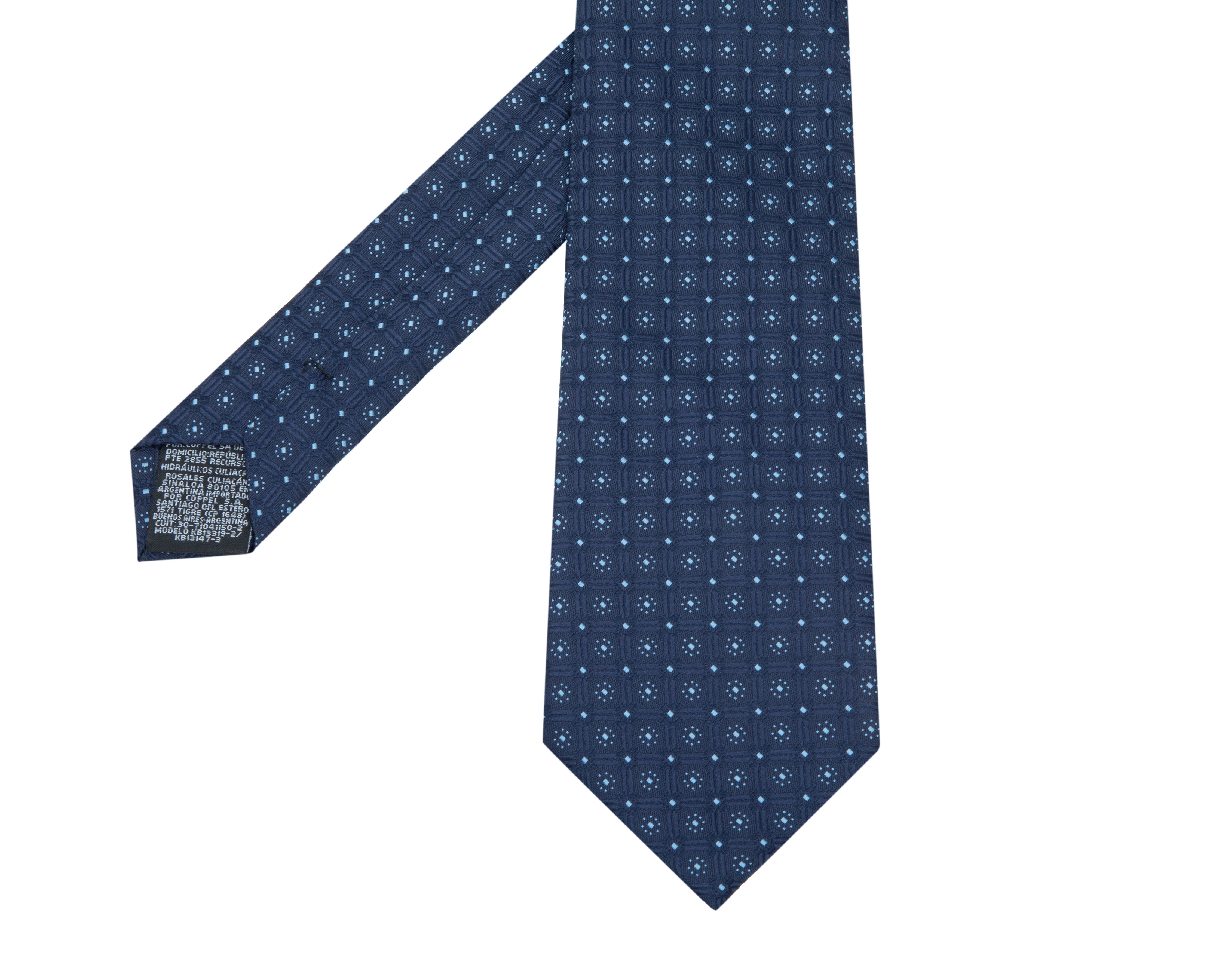 Foto 4 | Foto 4 | Corbata Estampada Wall Street Azul 2 Piezas