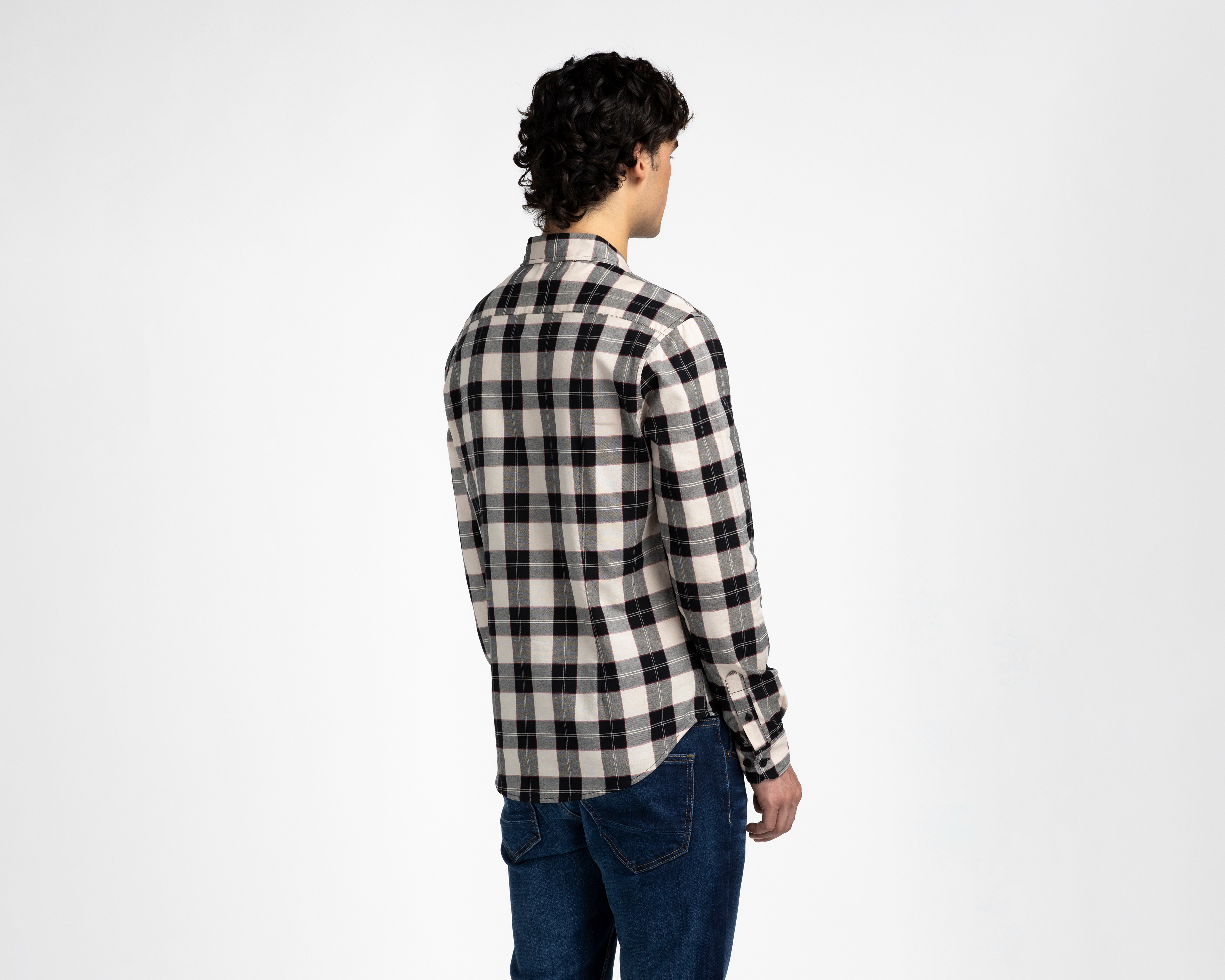 Foto 3 pulgar | Foto 2 | Camisa Casual de Algodón Oggi Slim Fit a Cuadros para Hombre