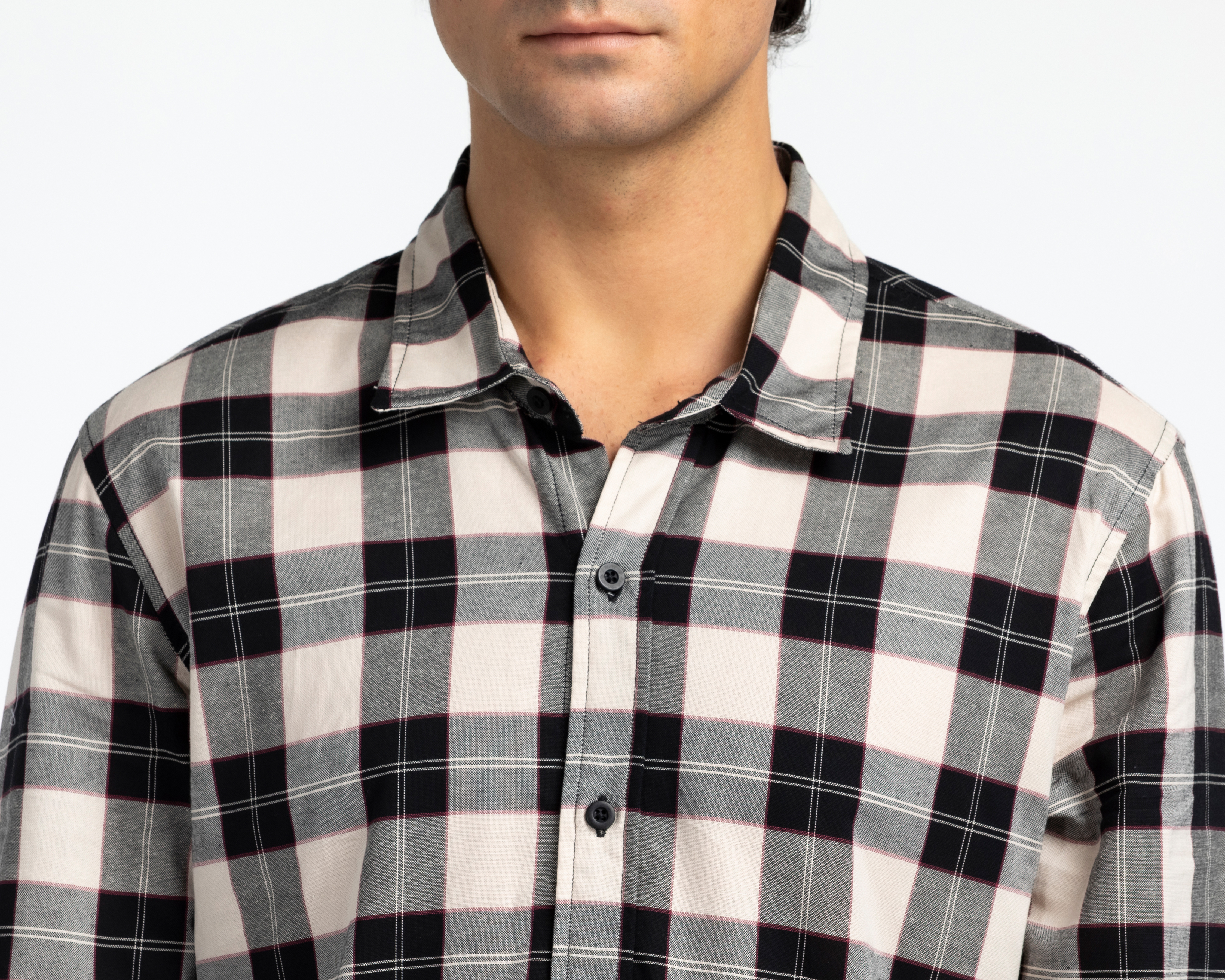 Foto 4 pulgar | Foto 3 | Camisa Casual de Algodón Oggi Slim Fit a Cuadros para Hombre