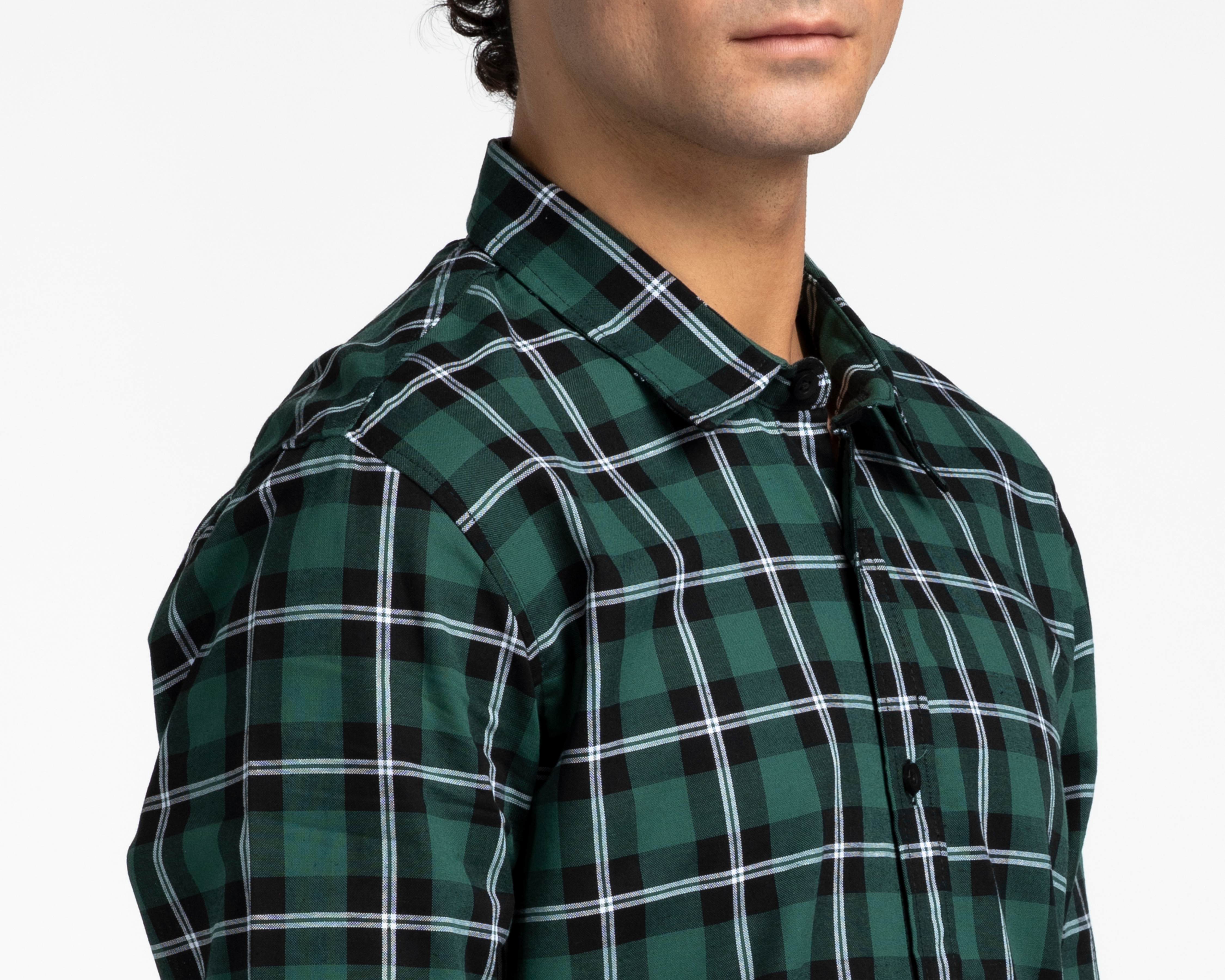 Foto 4 pulgar | Foto 3 | Camisa Casual de Algodón Oggi Slim Fit a Cuadros para Hombre