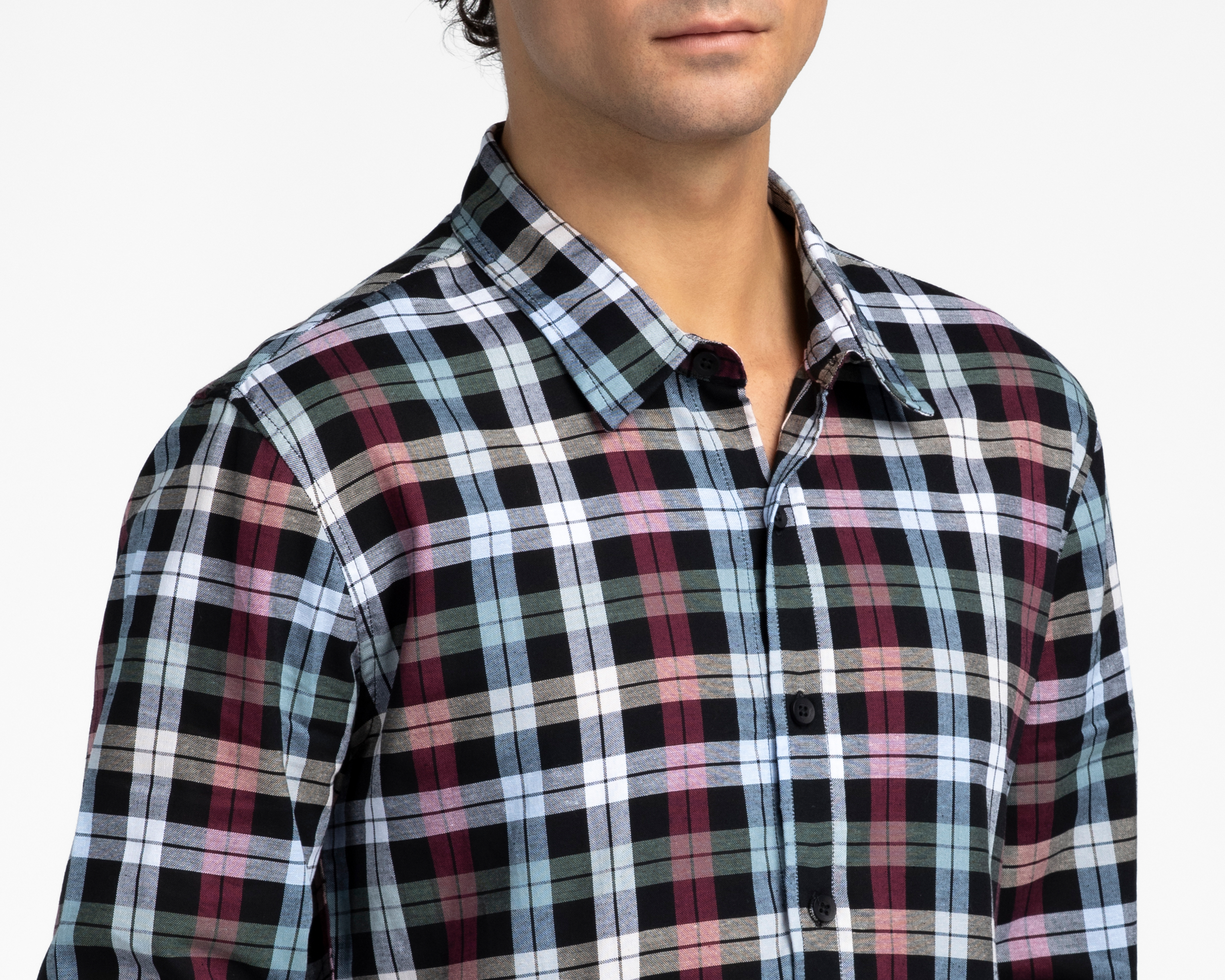 Foto 3 | Foto 3 | Camisa Casual de Algodón Oggi Slim Fit a Cuadros para Hombre