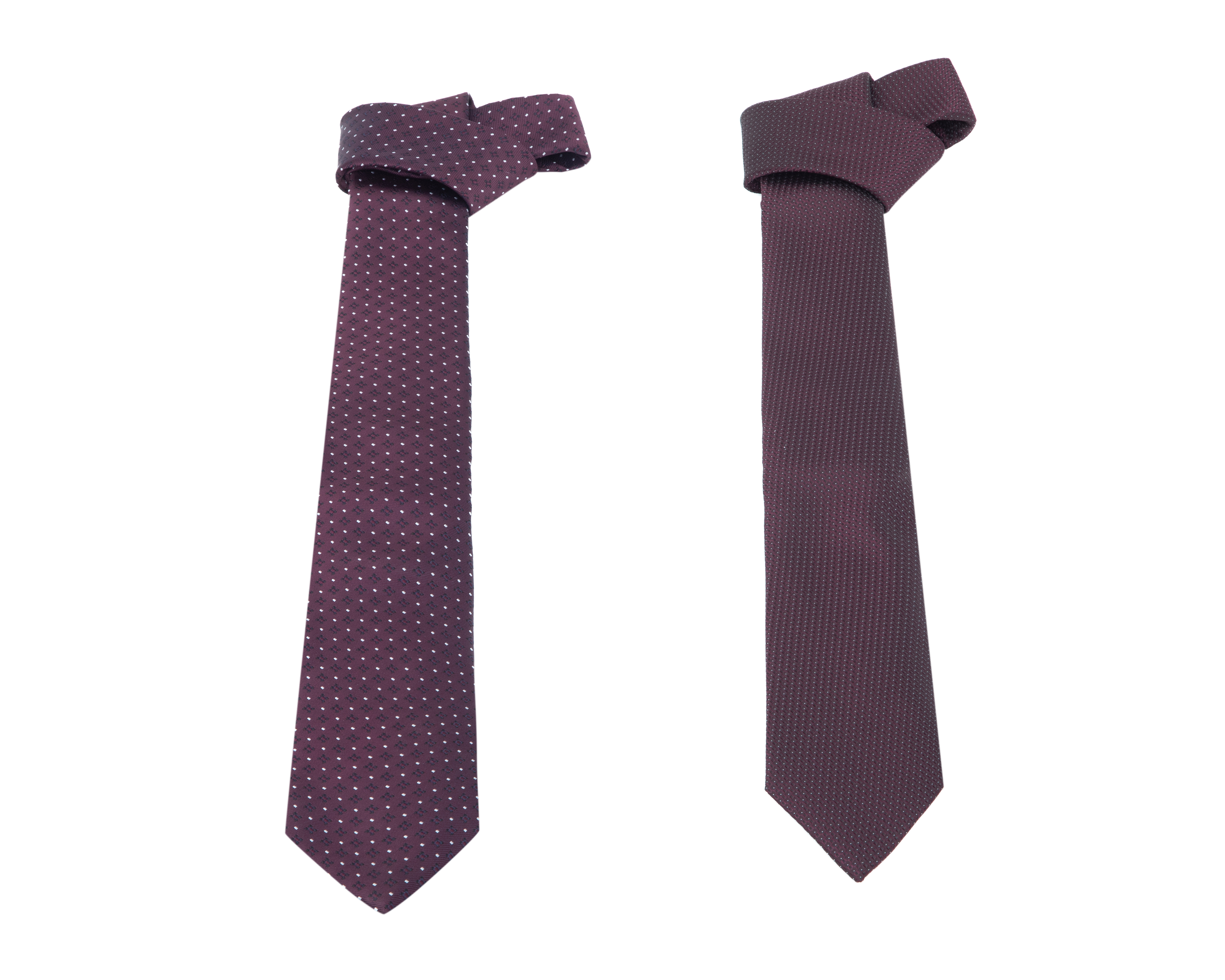 Foto 3 pulgar | Foto 2 | Corbata Estampada Wall Street Guinda 2 Piezas