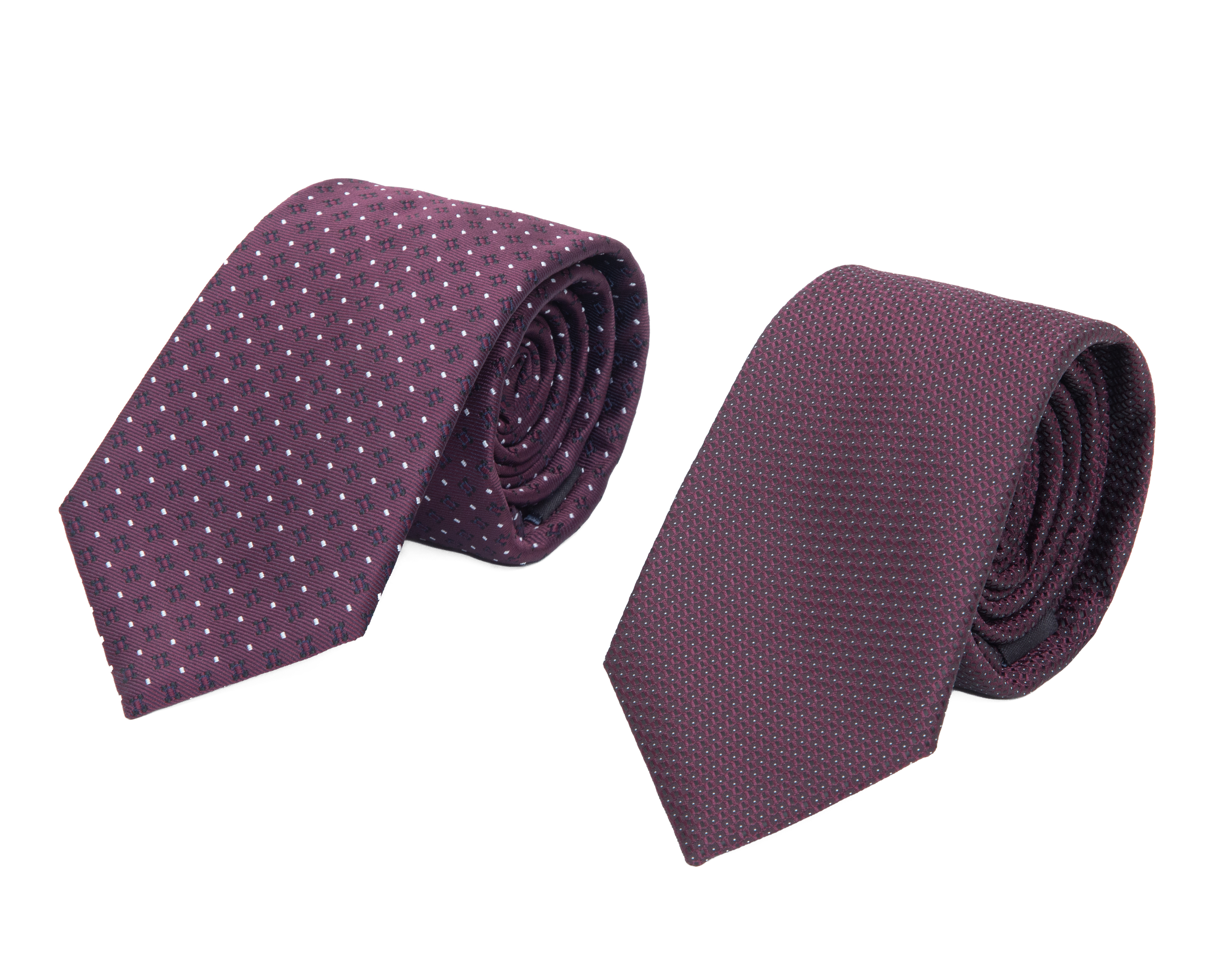 Foto 4 pulgar | Foto 3 | Corbata Estampada Wall Street Guinda 2 Piezas